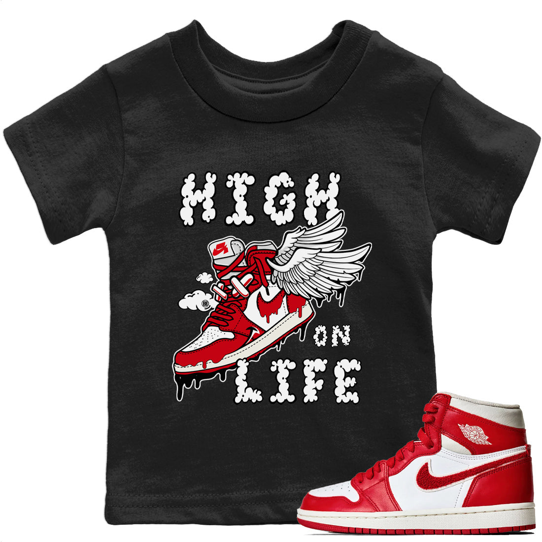 High On Life Kids Tops - Air Jordan 1 Newstalgia