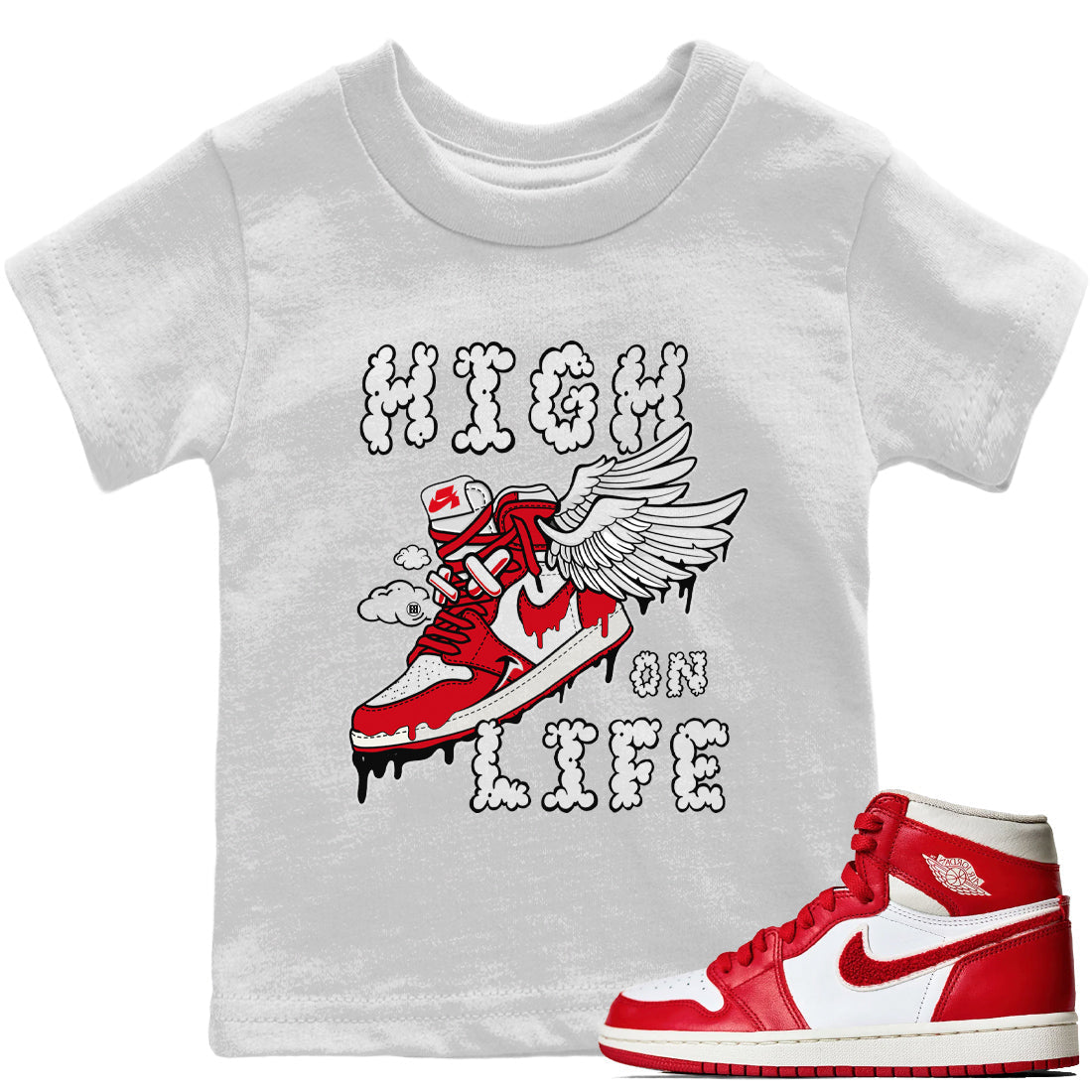 High On Life Kids Tops - Air Jordan 1 Newstalgia