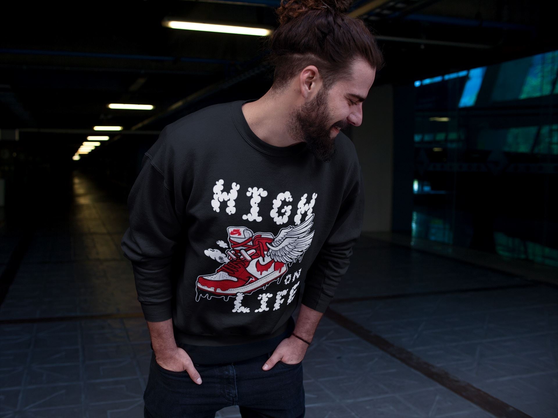 High On Life Unisex Tops - Air Jordan 1 Newstalgia