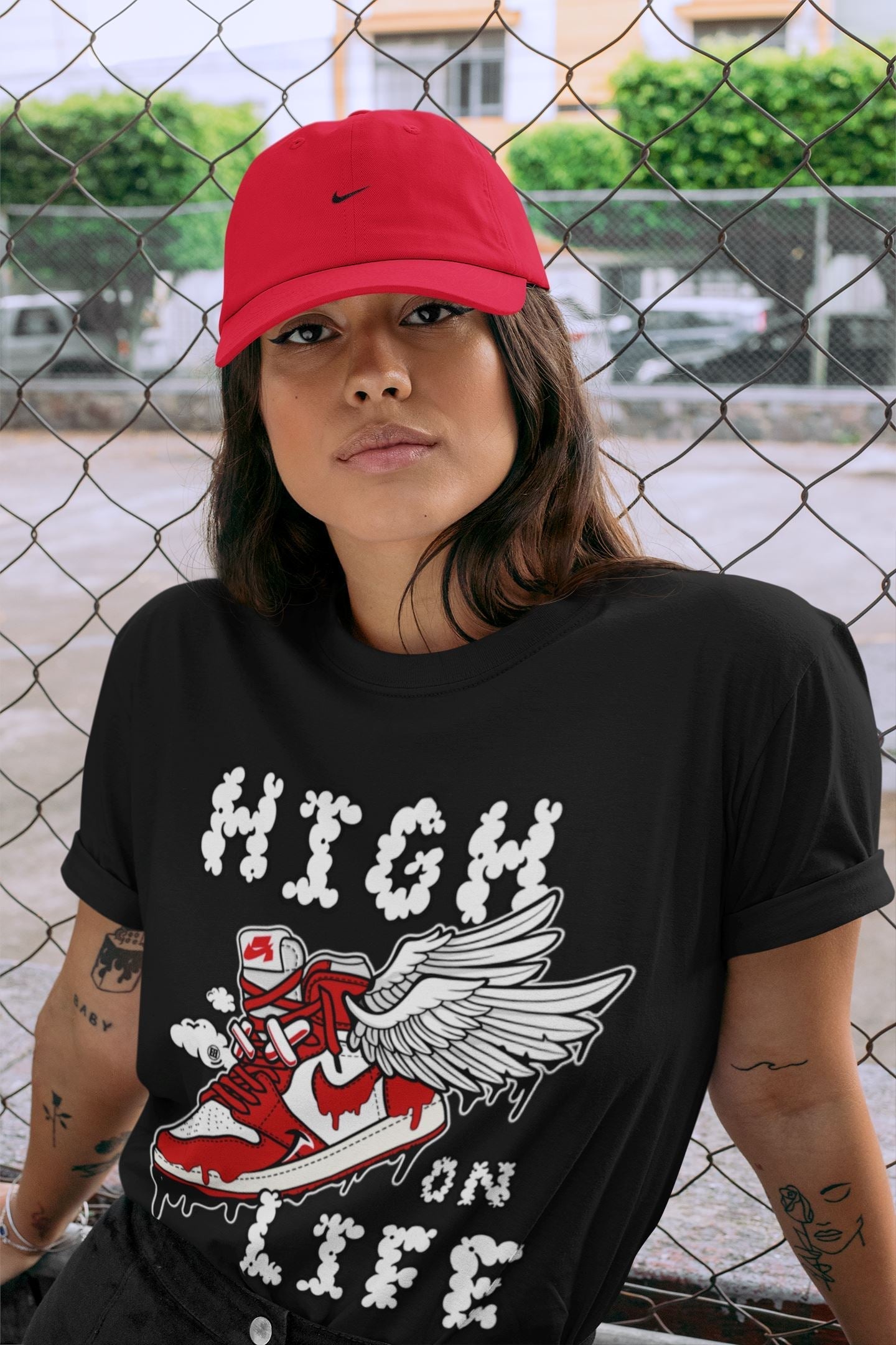 High On Life Unisex Tops - Air Jordan 1 Newstalgia