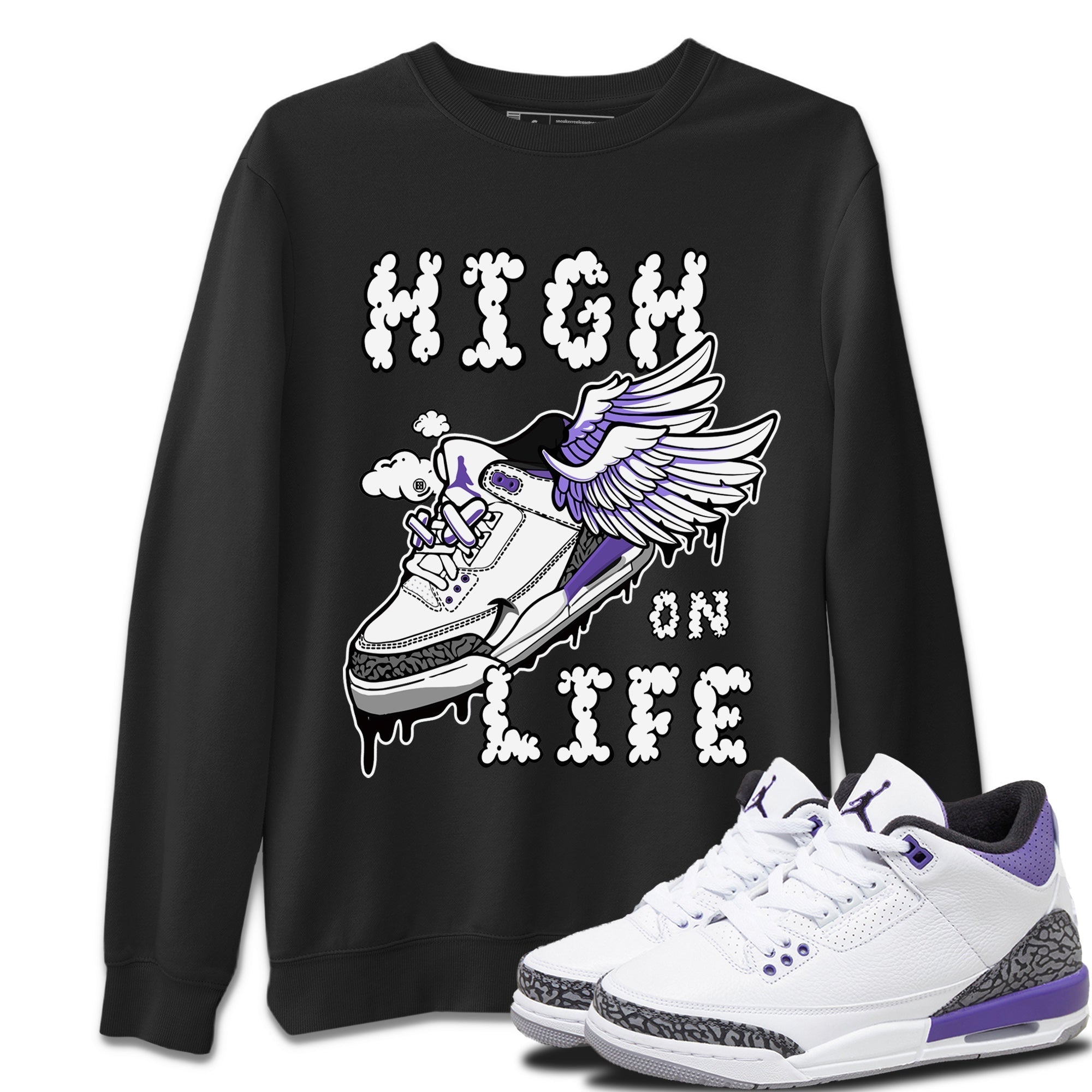 High On Life Unisex Tops - Air Jordan 3 Dark Iris