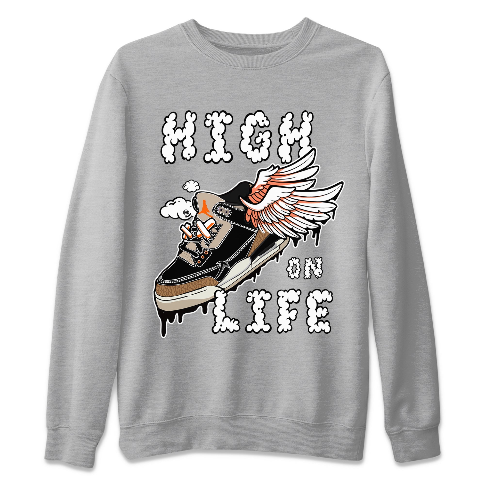 High On Life Unisex Tops - Air Jordan 3 Desert Elephant