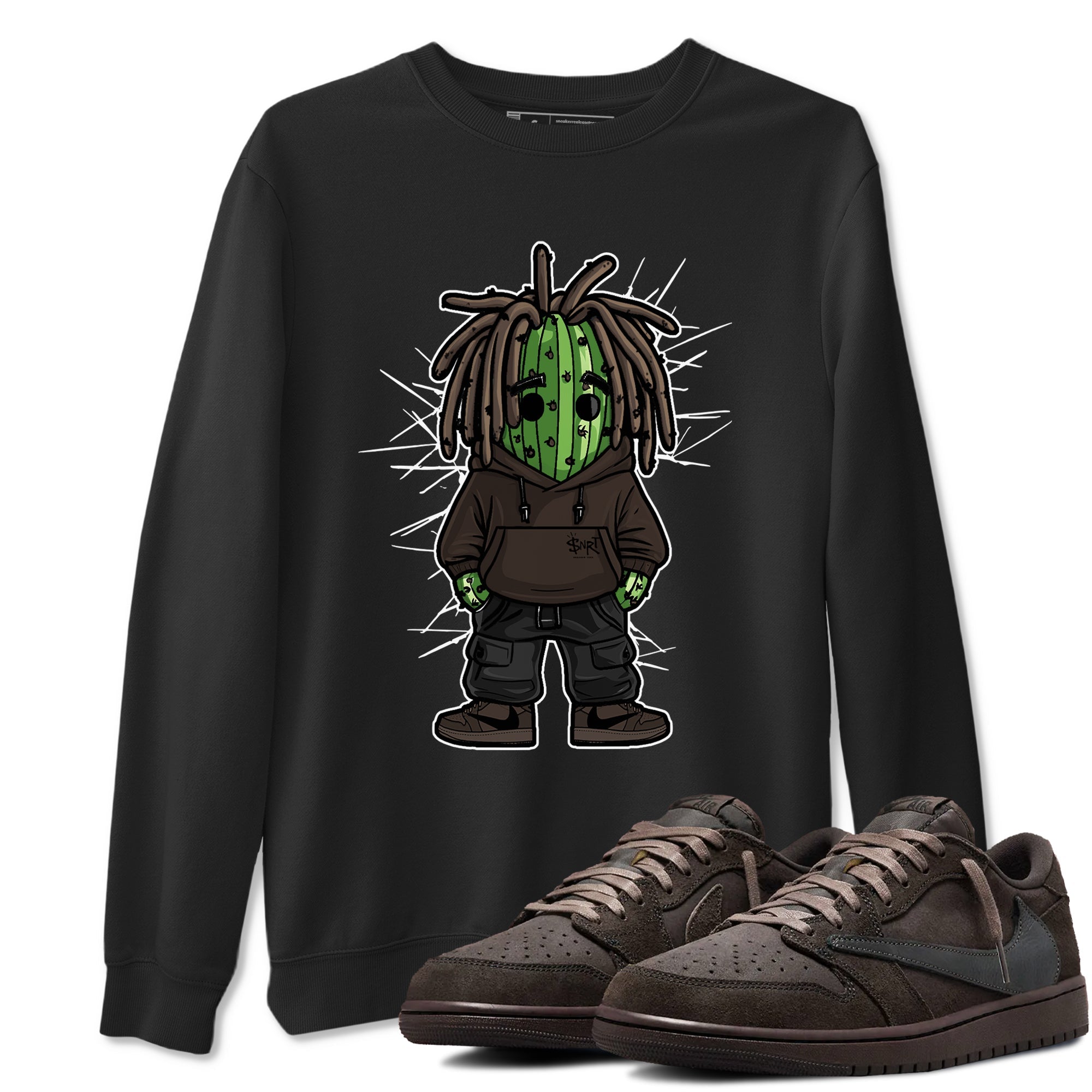 Hip Hop Cactus snkmatch Tees - Air Jordan 1 Travis Scott Velvet Brown