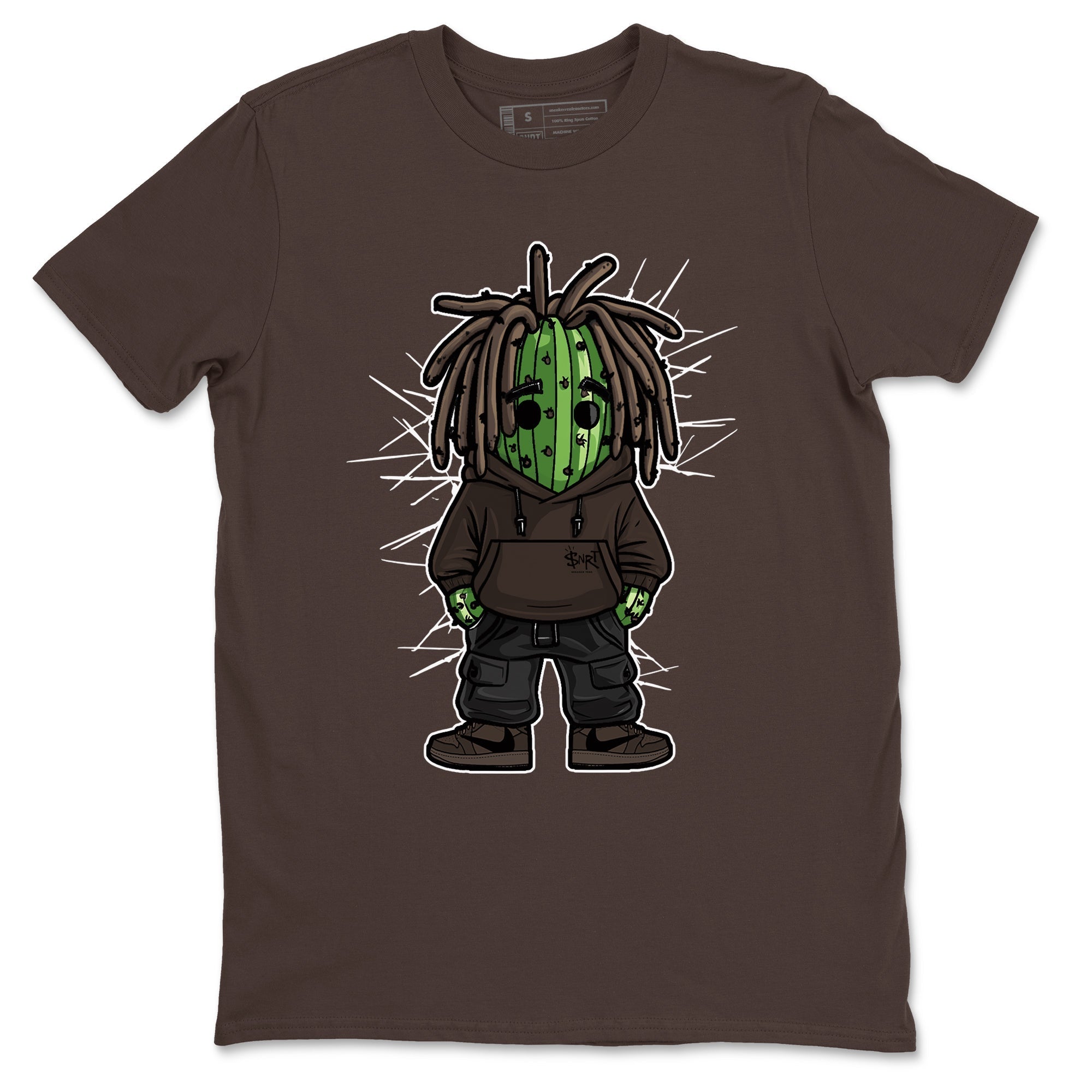 Hip Hop Cactus snkmatch Tees - Air Jordan 1 Travis Scott Velvet Brown