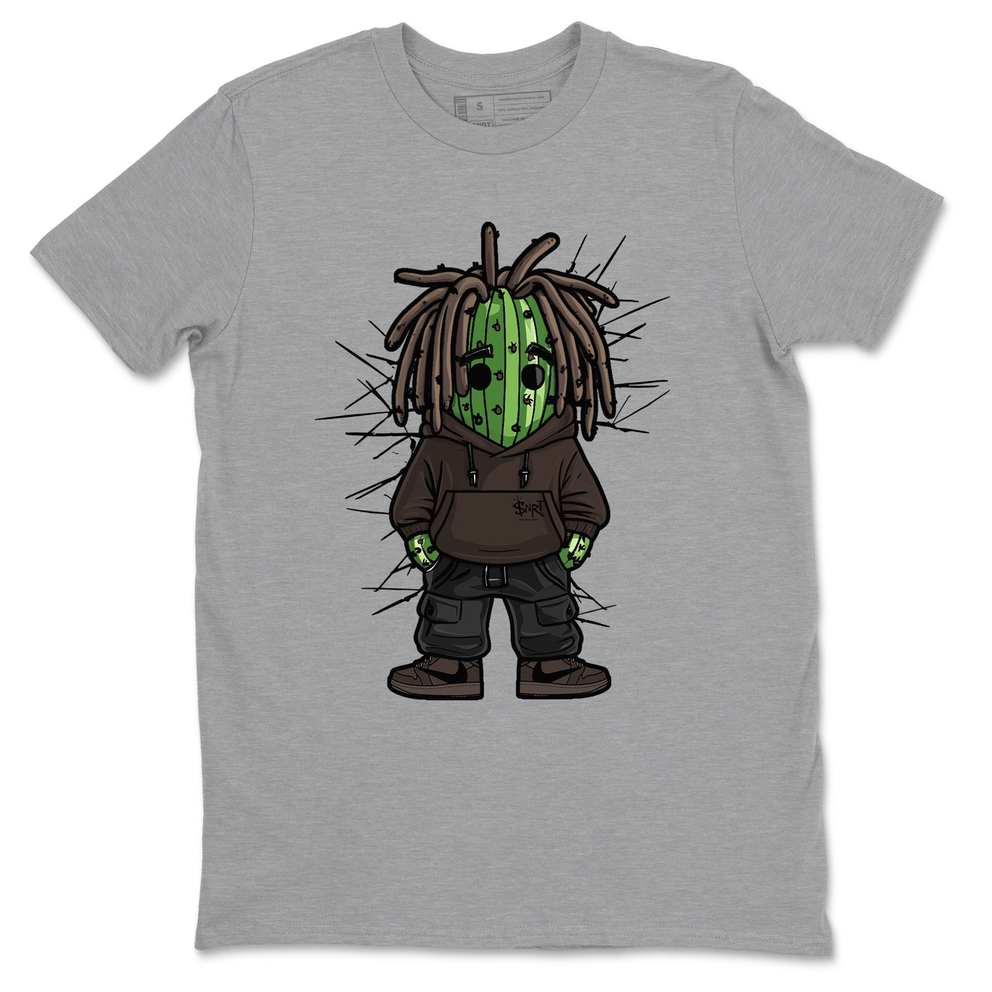 Hip Hop Cactus snkmatch Tees - Air Jordan 1 Travis Scott Velvet Brown