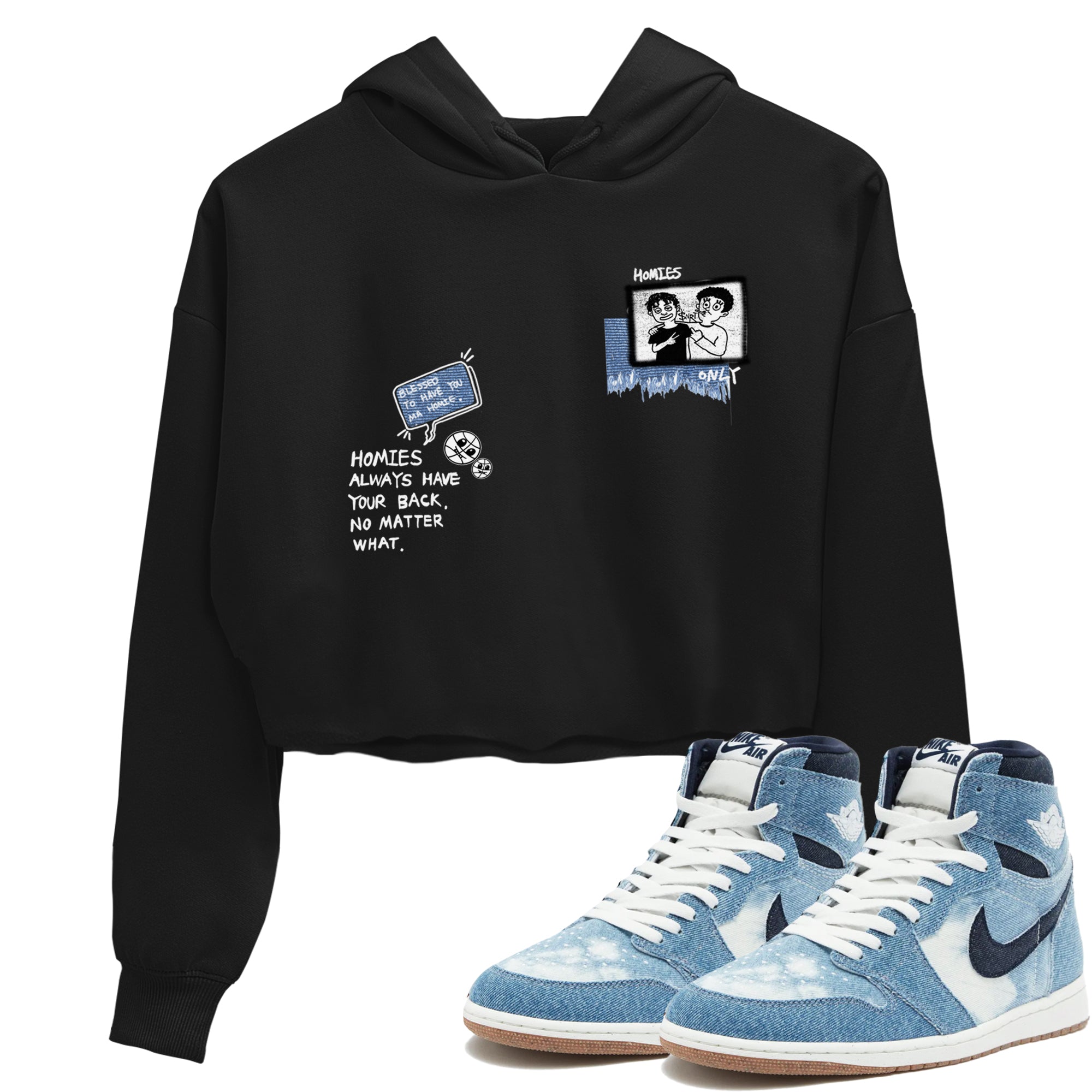 Homies Only snkmatch Women's Top - Air Jordan 1 Denim 2024