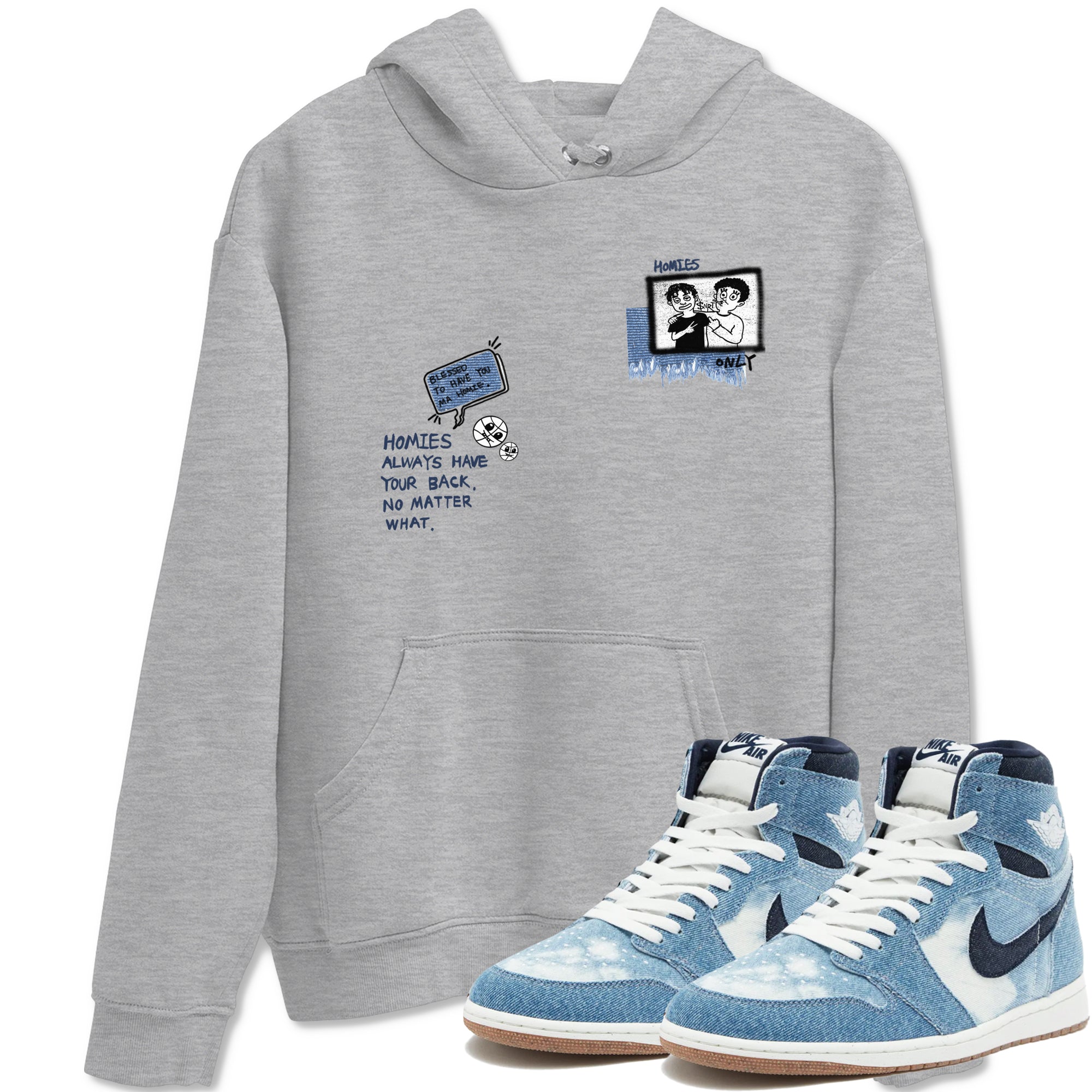 Homies Only snkmatch Tees - Air Jordan 1 Denim 2024