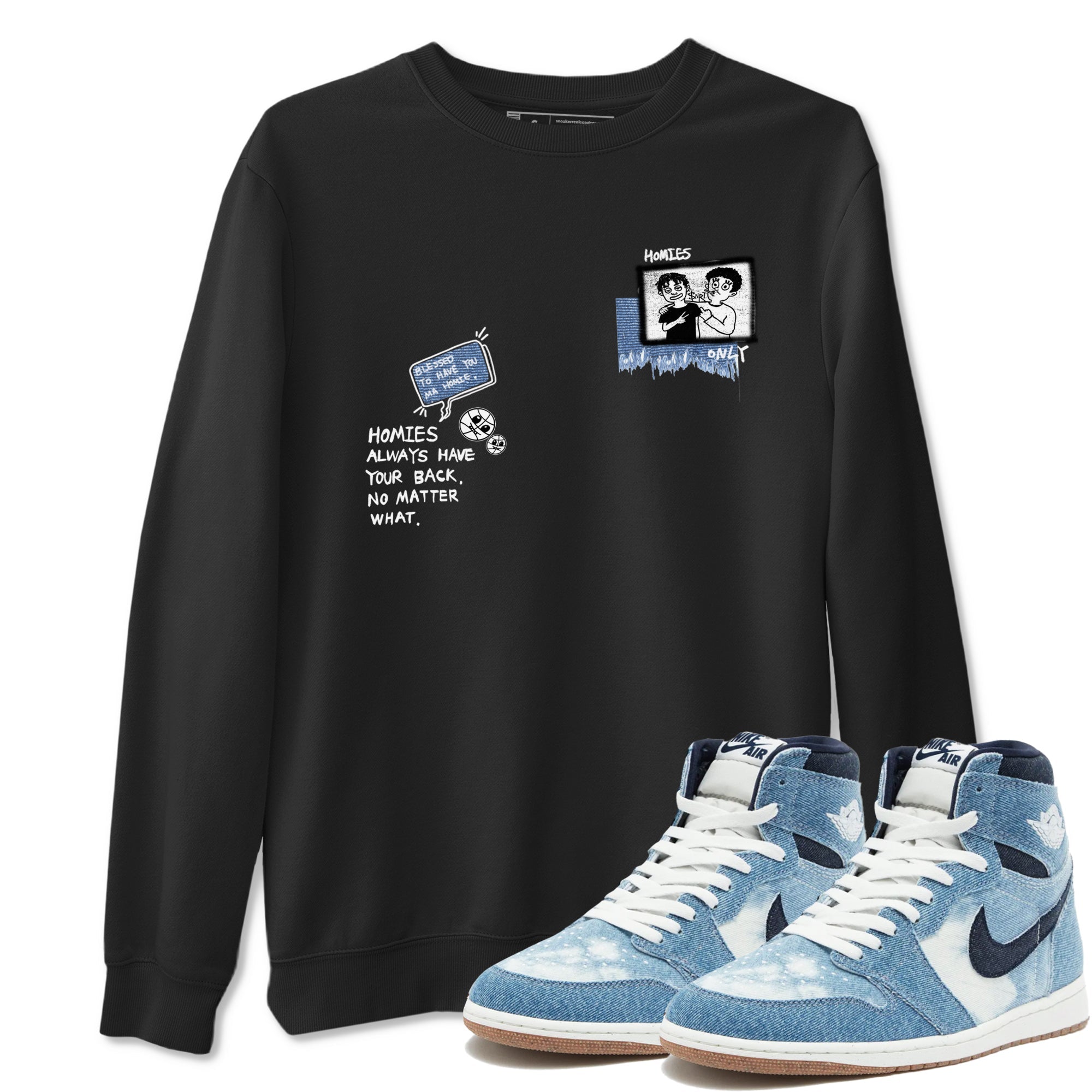Homies Only snkmatch Tees - Air Jordan 1 Denim 2024