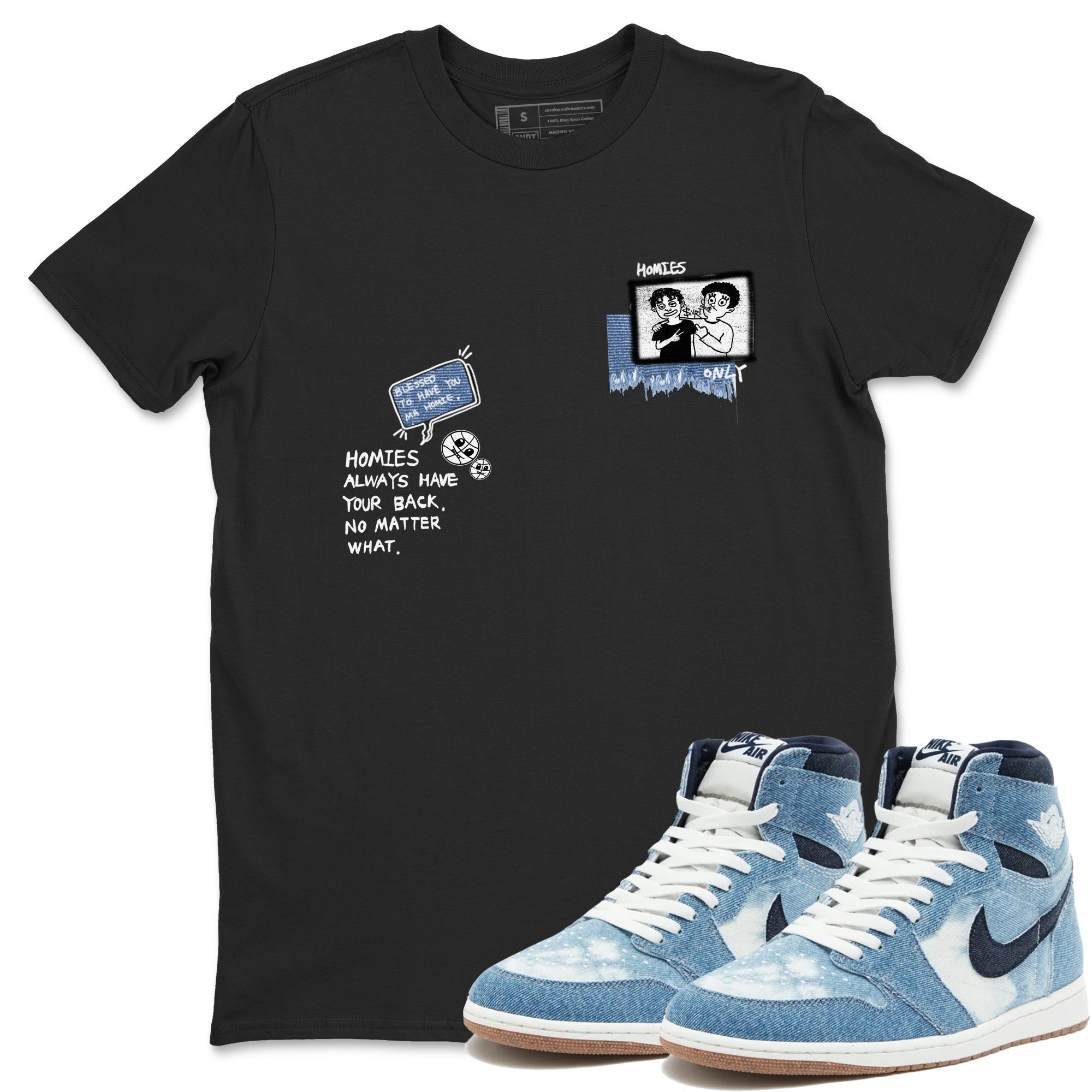 Homies Only snkmatch Tees - Air Jordan 1 Denim 2024