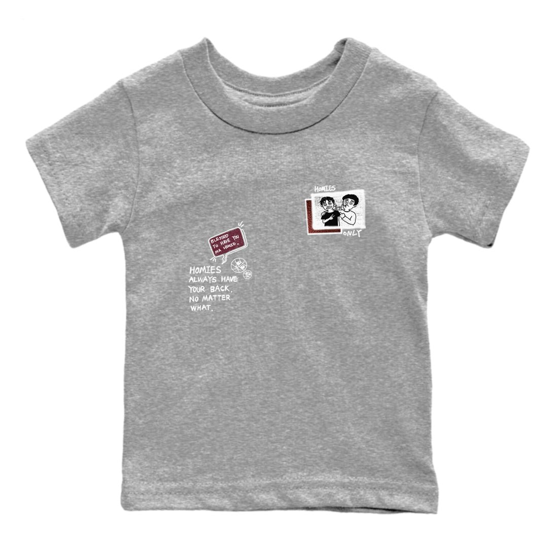 Homies Only snkmatch Tees Kids - Air Jordan 1 Metallic Burgundy