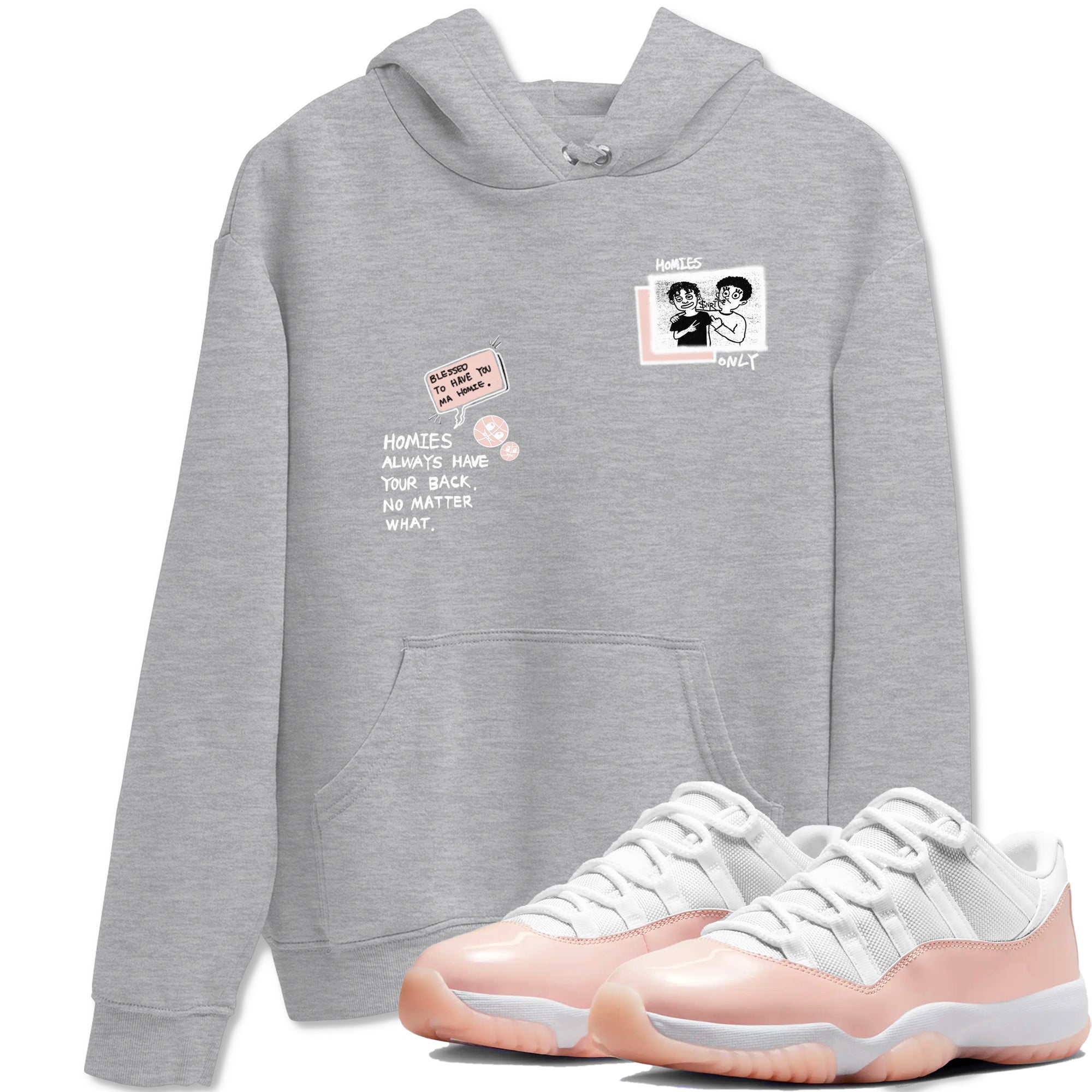 Homies Only snkmatch Tees - Air Jordan 11 Legend Pink