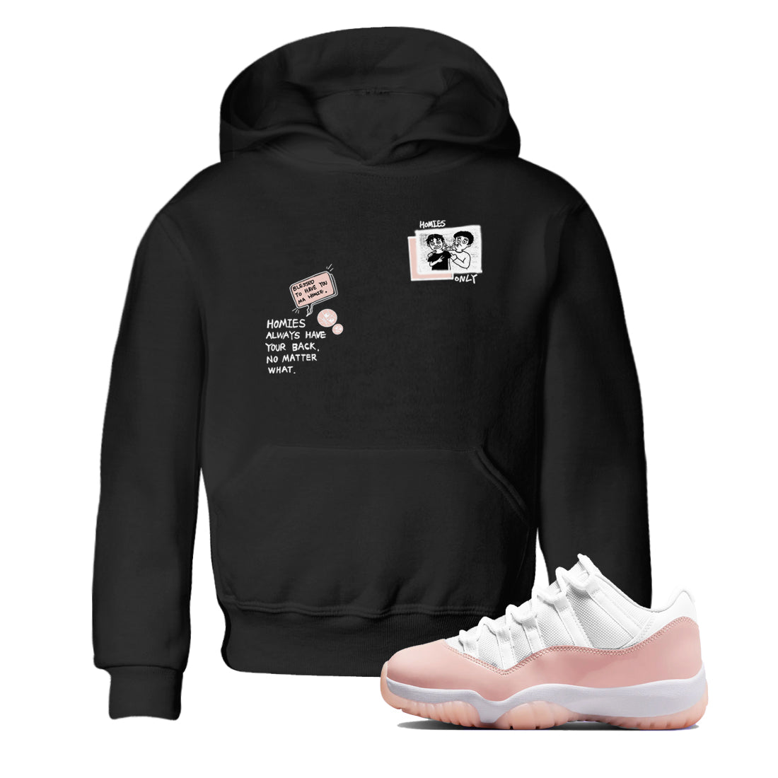 Homies Only snkmatch Tees Kids - Air Jordan 11 Legend Pink