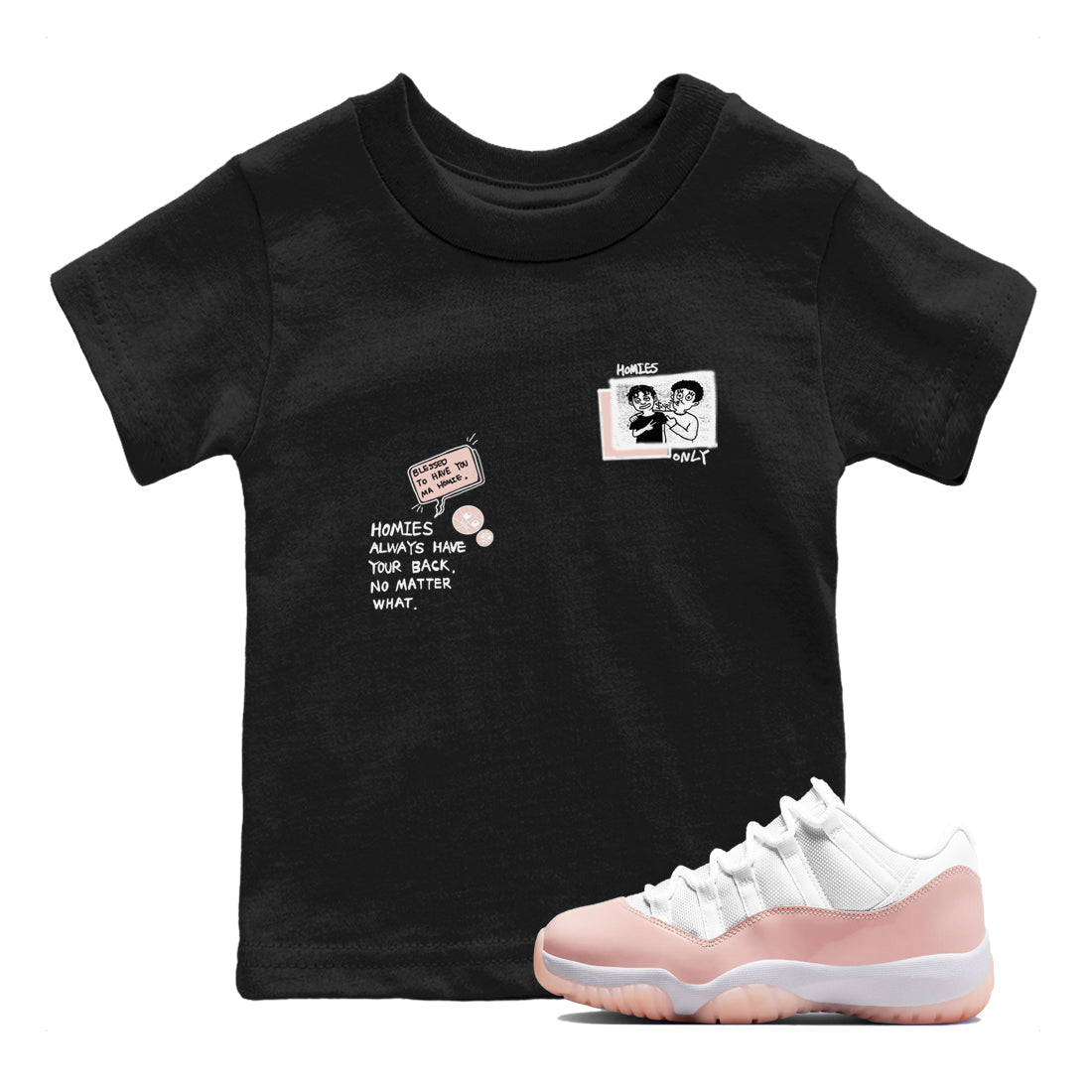 Homies Only snkmatch Tees Kids - Air Jordan 11 Legend Pink