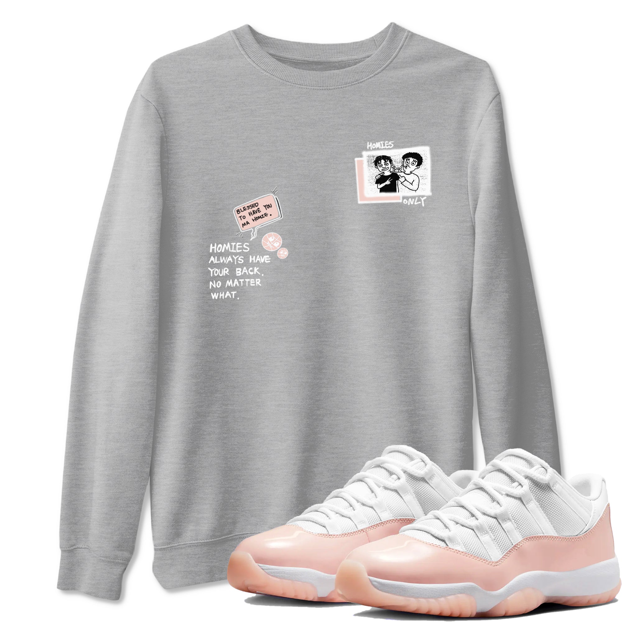 Homies Only snkmatch Tees - Air Jordan 11 Legend Pink
