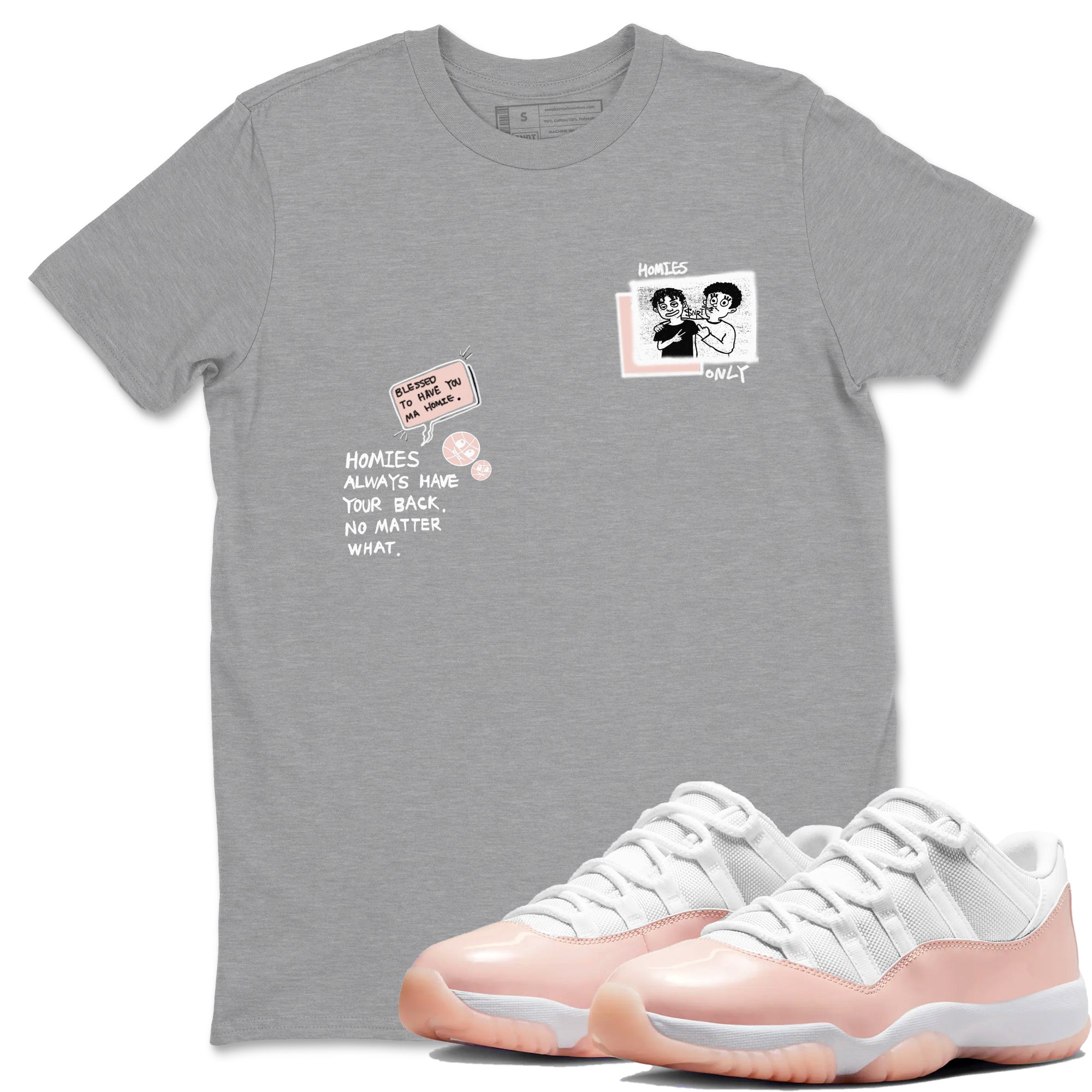 Homies Only snkmatch Tees - Air Jordan 11 Legend Pink