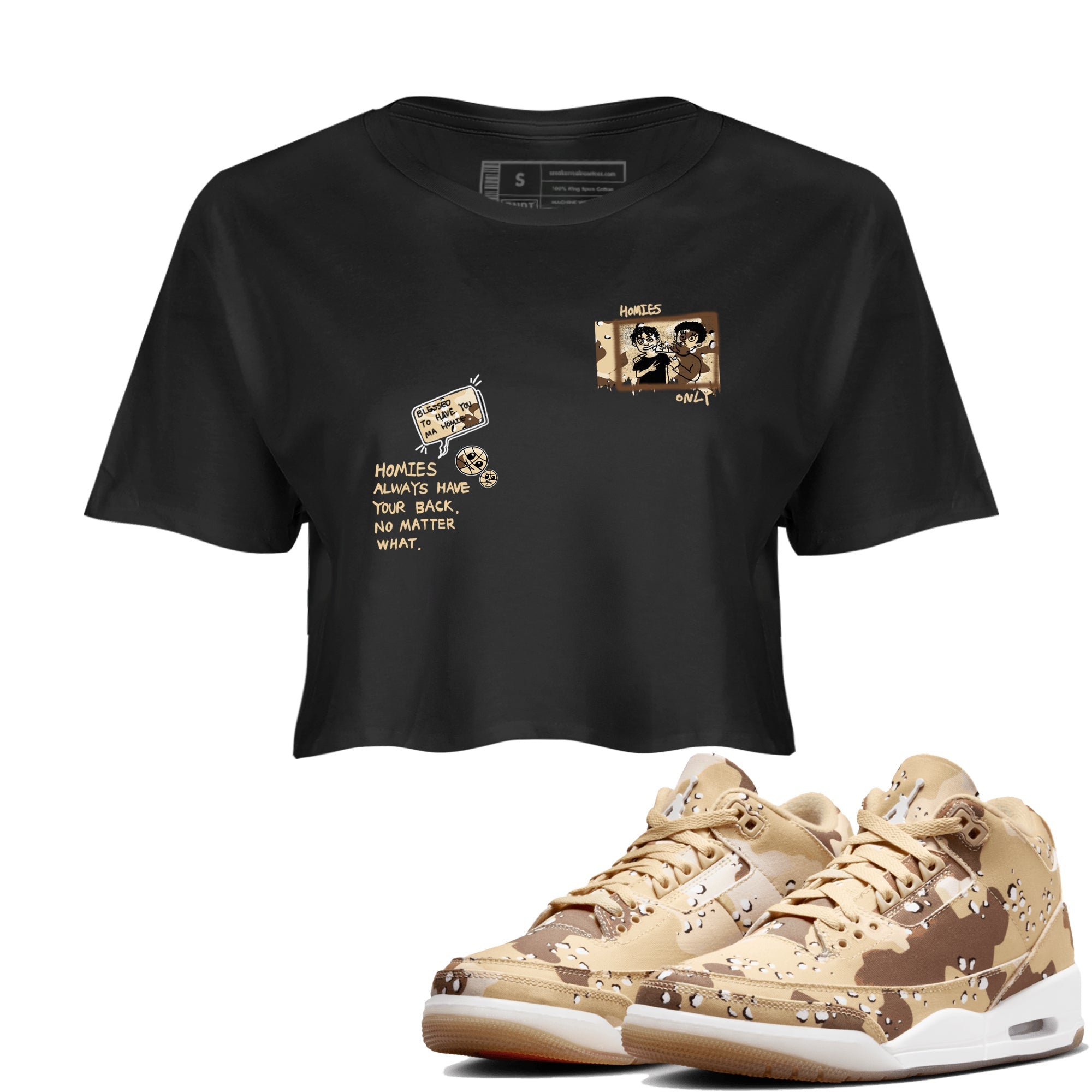 Homies Only snkmatch Women's Top - Air Jordan 3 Desert Camo