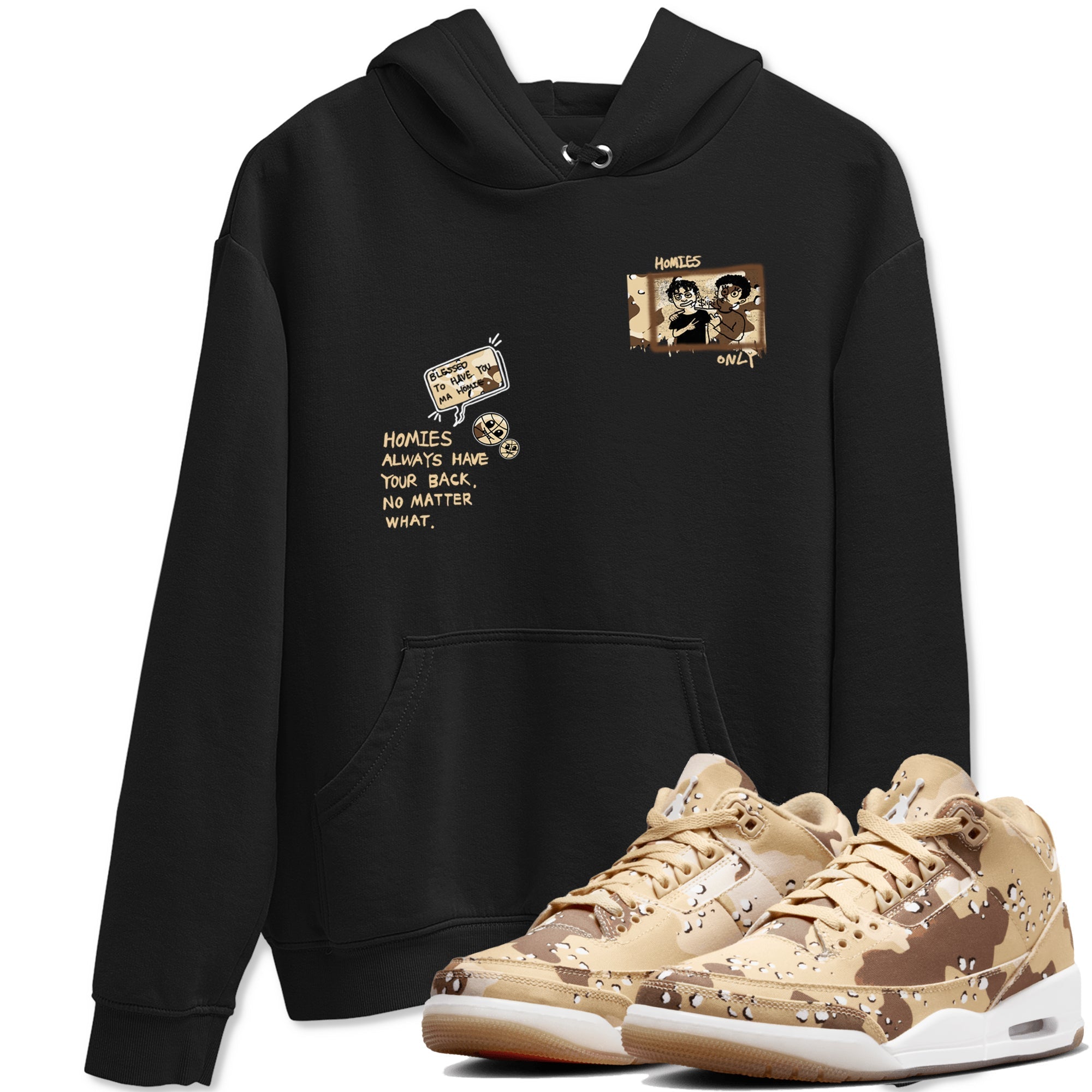 Homies Only snkmatch Tees - Air Jordan 3 Desert Camo