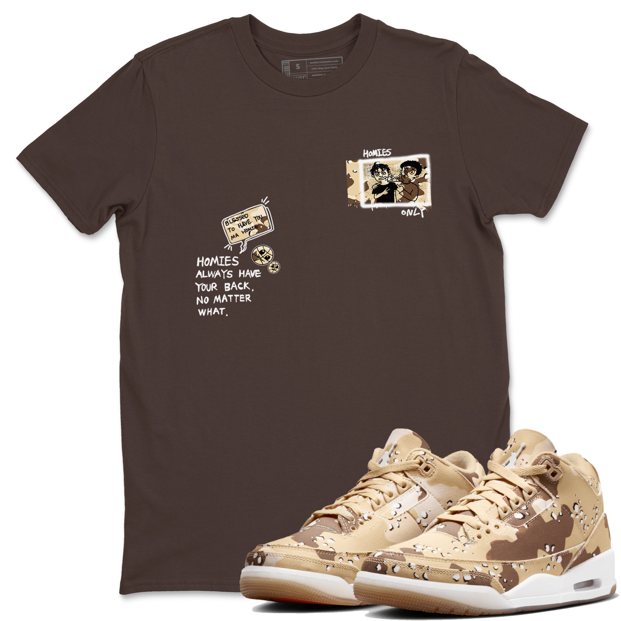 Homies Only snkmatch Tees - Air Jordan 3 Desert Camo