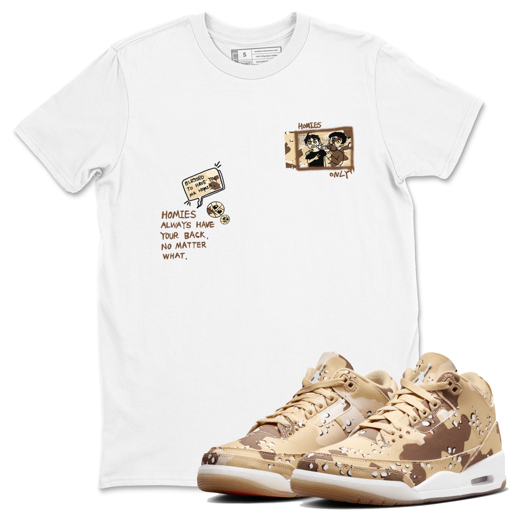 Homies Only snkmatch Tees - Air Jordan 3 Desert Camo