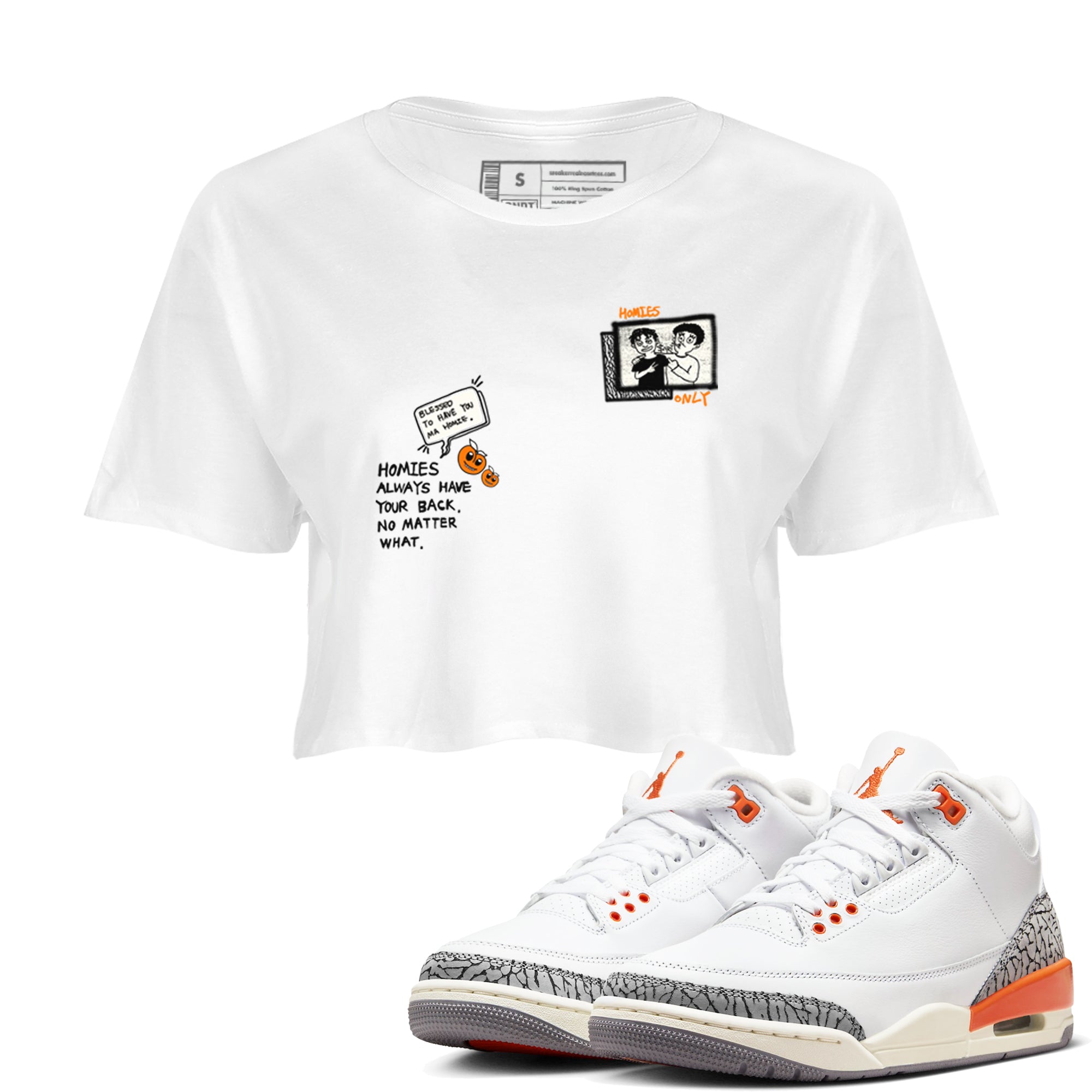 Homies Only snkmatch Women's Top - Air Jordan 3 Georgia Peach