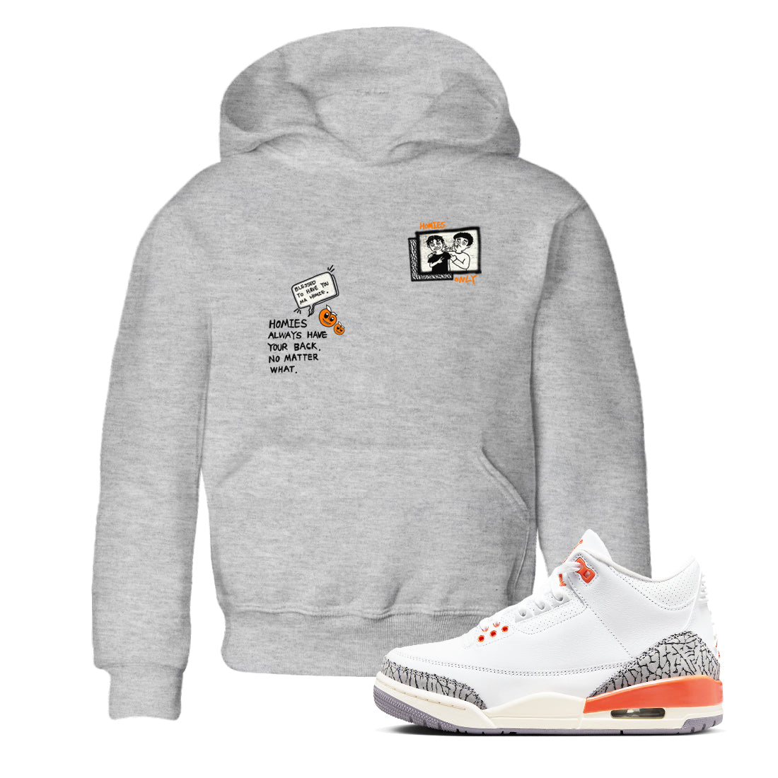 Homies Only snkmatch Tees Kids - Air Jordan 3 Georgia Peach