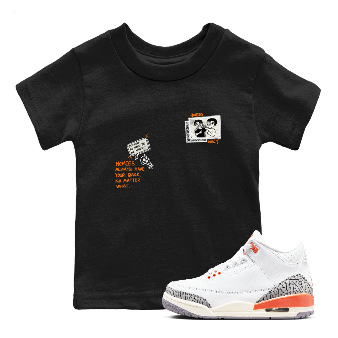 Homies Only snkmatch Tees Kids - Air Jordan 3 Georgia Peach