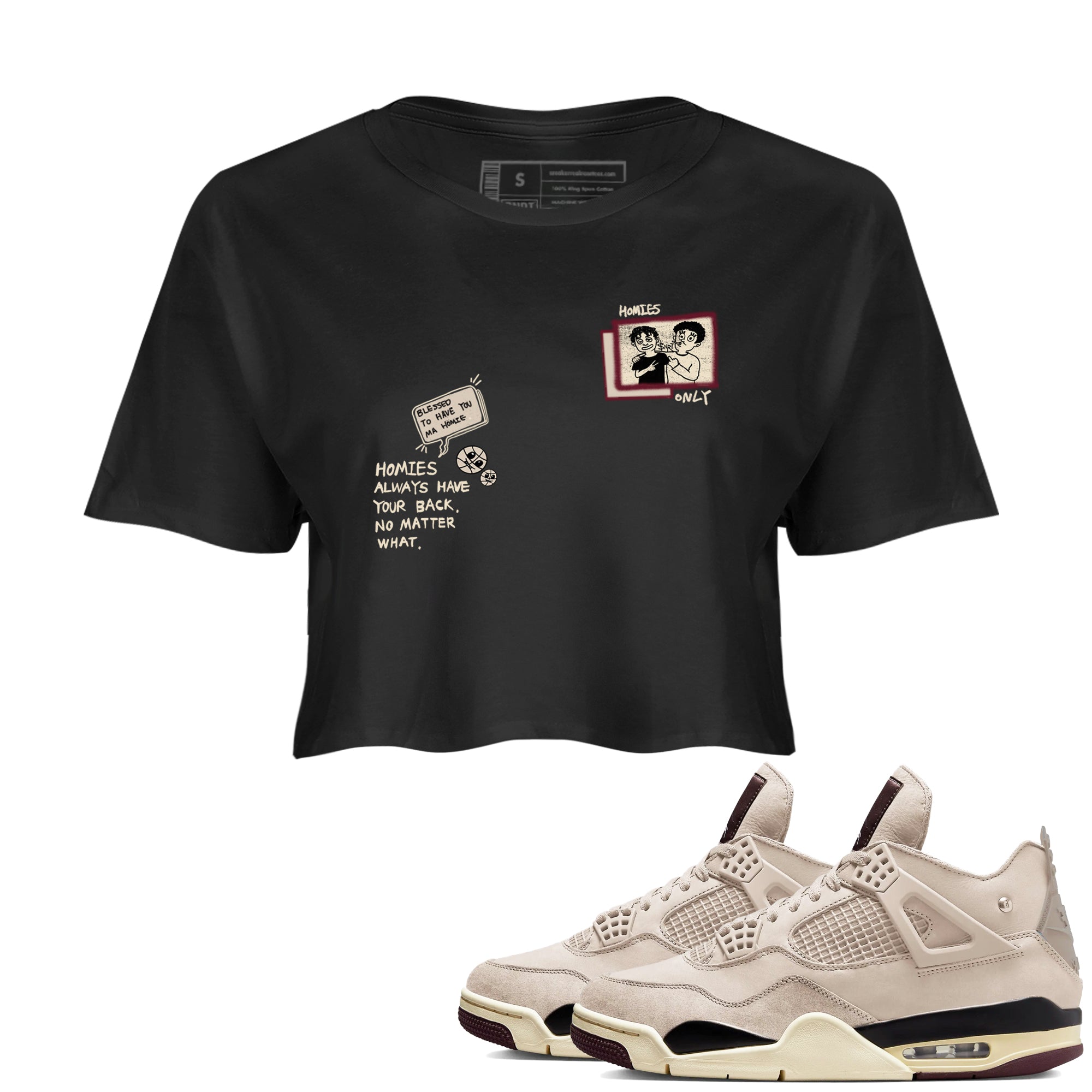Homies Only snkmatch Women's Top - Air Jordan 4 A Ma Maniere x Fossil Stone