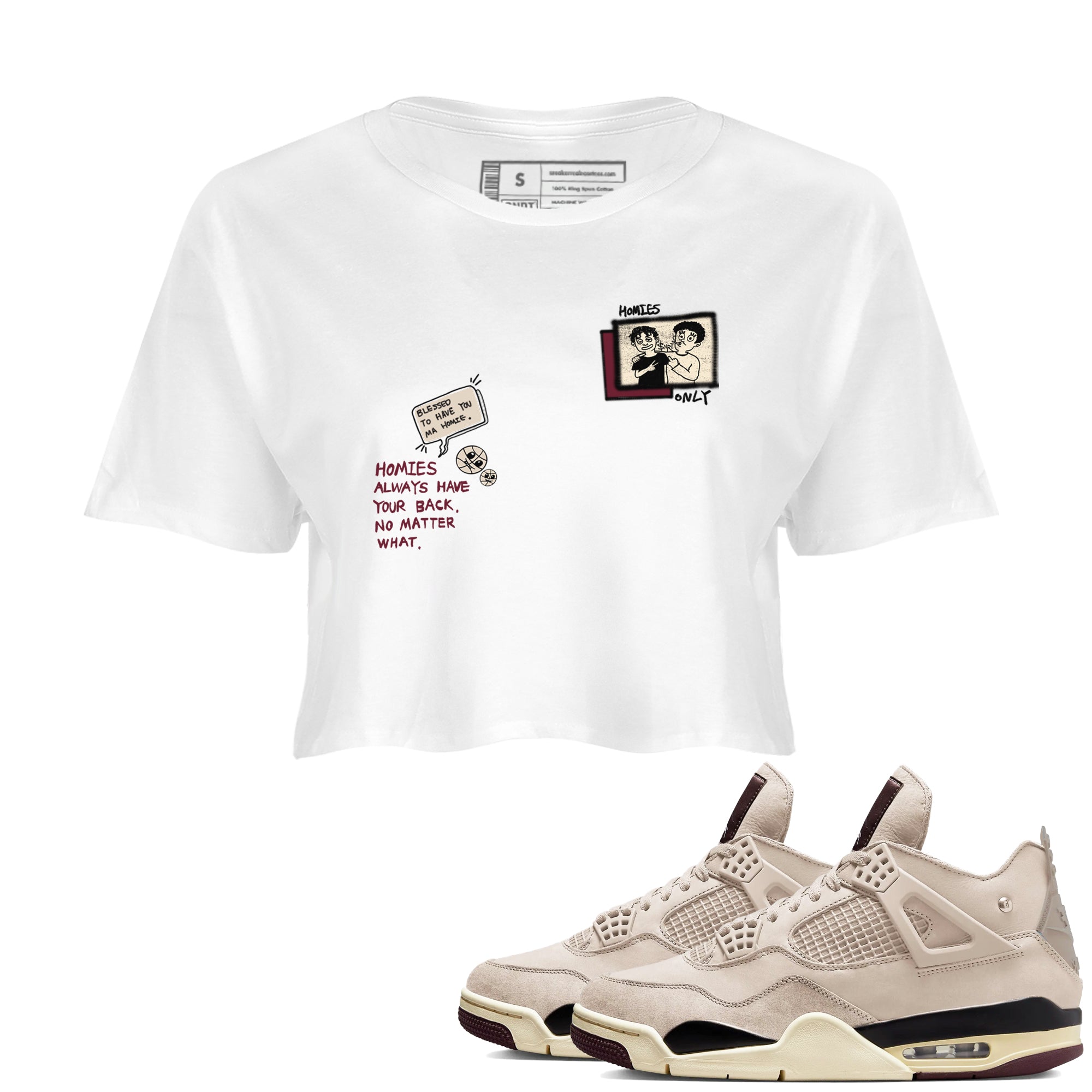 Homies Only snkmatch Women's Top - Air Jordan 4 A Ma Maniere x Fossil Stone