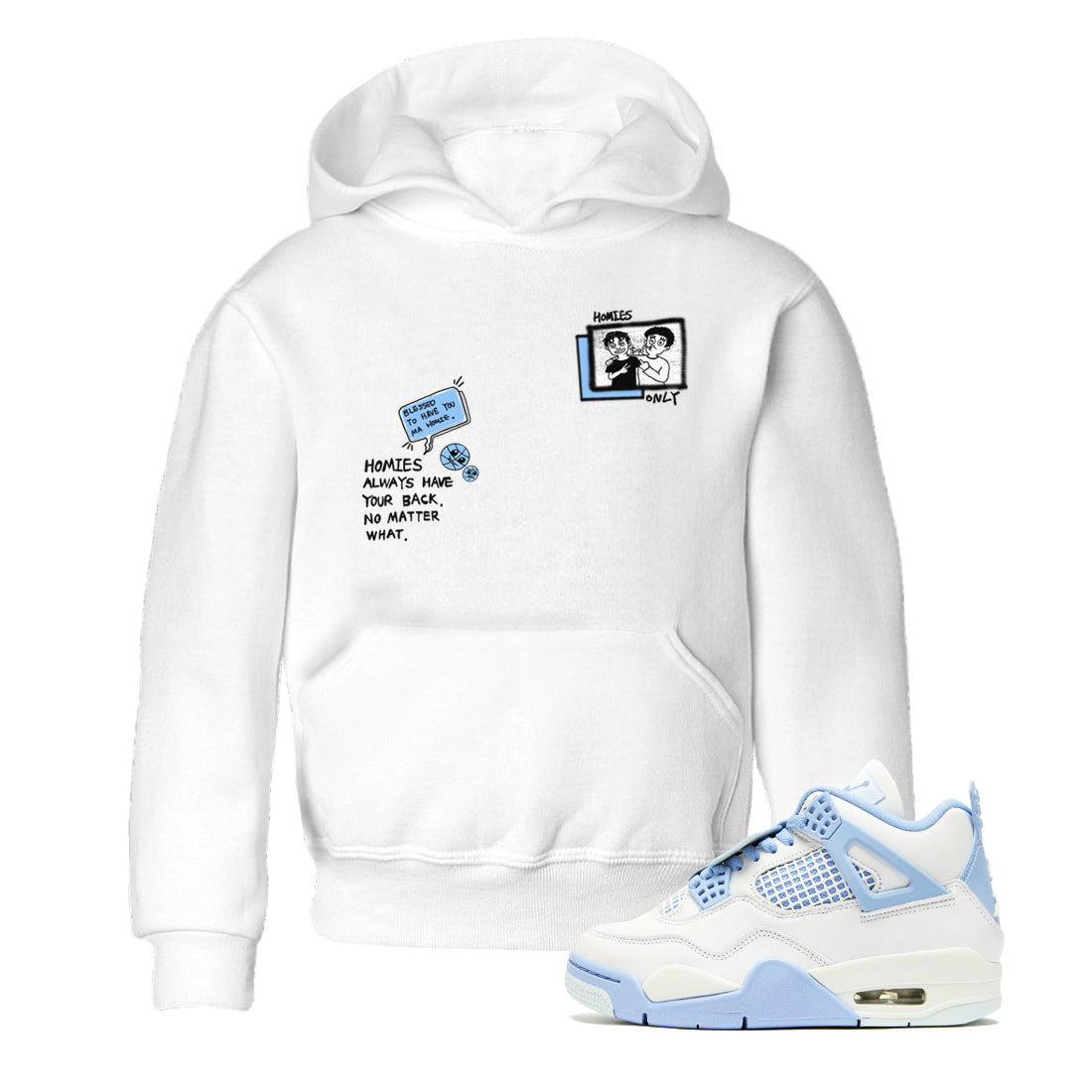 Homies Only snkmatch Tees Kids - Air Jordan 4 Aluminum