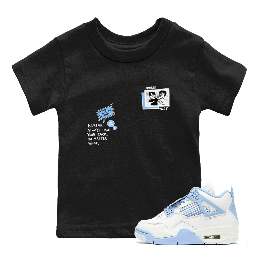 Homies Only snkmatch Tees Kids - Air Jordan 4 Aluminum