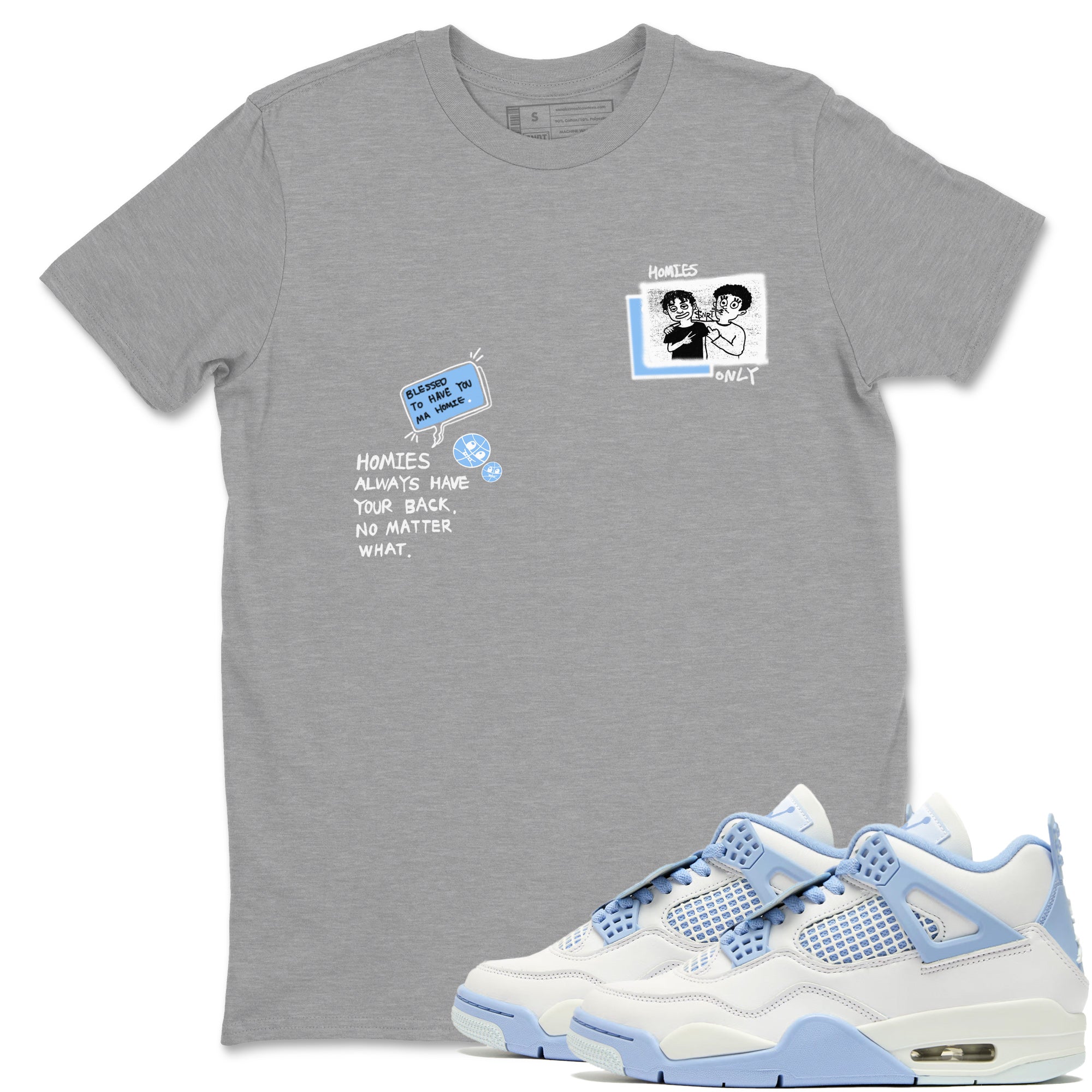 Homies Only snkmatch Tees - Air Jordan 4 Aluminum