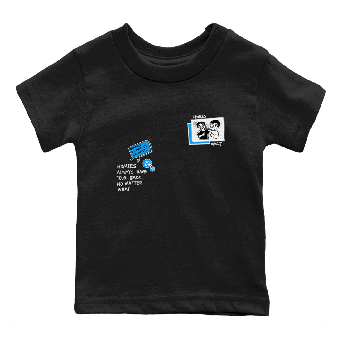 Homies Only snkmatch Tees Kids - Air Jordan 4 Military Blue