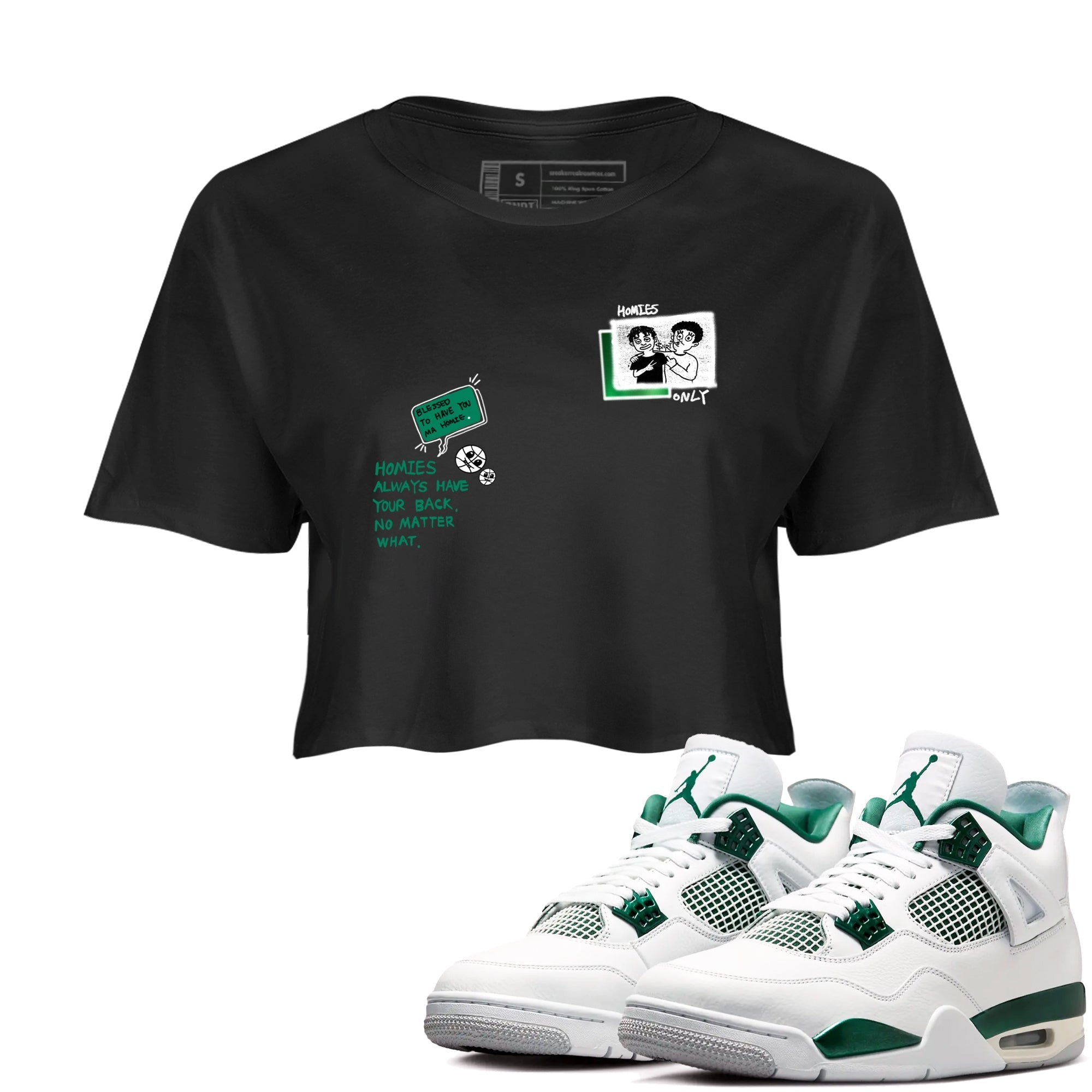Homies Only snkmatch Women's Top - Air Jordan 4 Oxidized Green