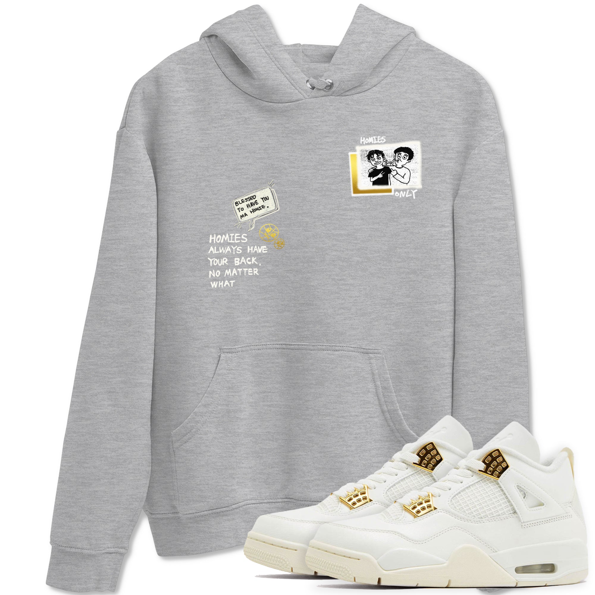Homies Only snkmatch Tees - Air Jordan 4 Sail 2024