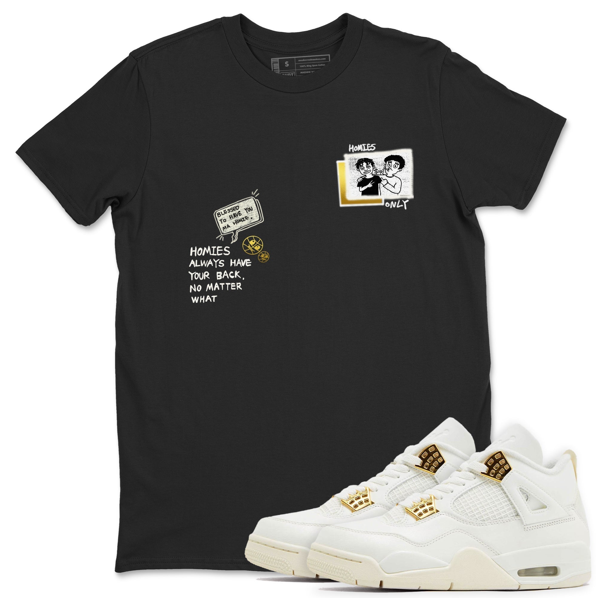 Homies Only snkmatch Tees - Air Jordan 4 Sail 2024