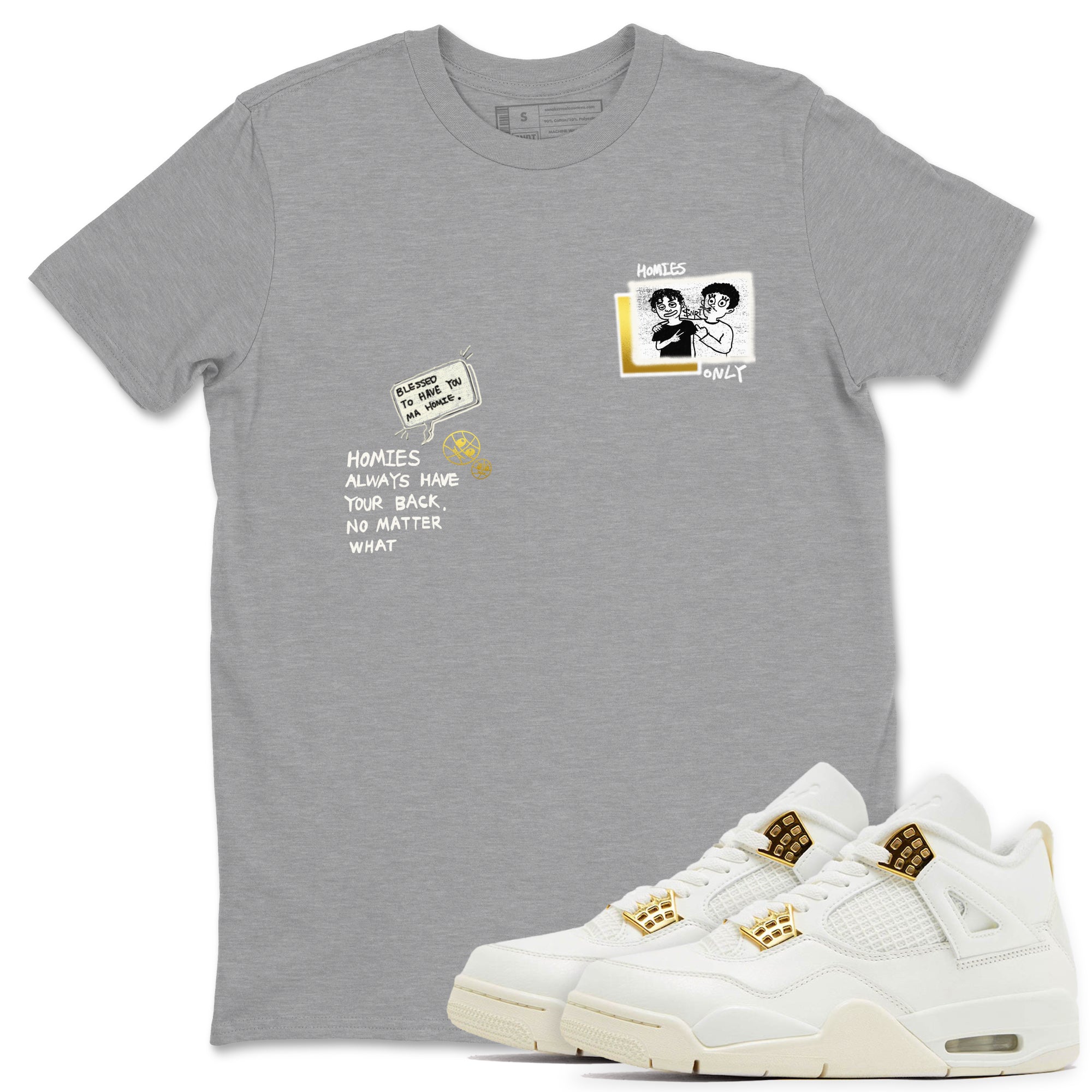 Homies Only snkmatch Tees - Air Jordan 4 Sail 2024
