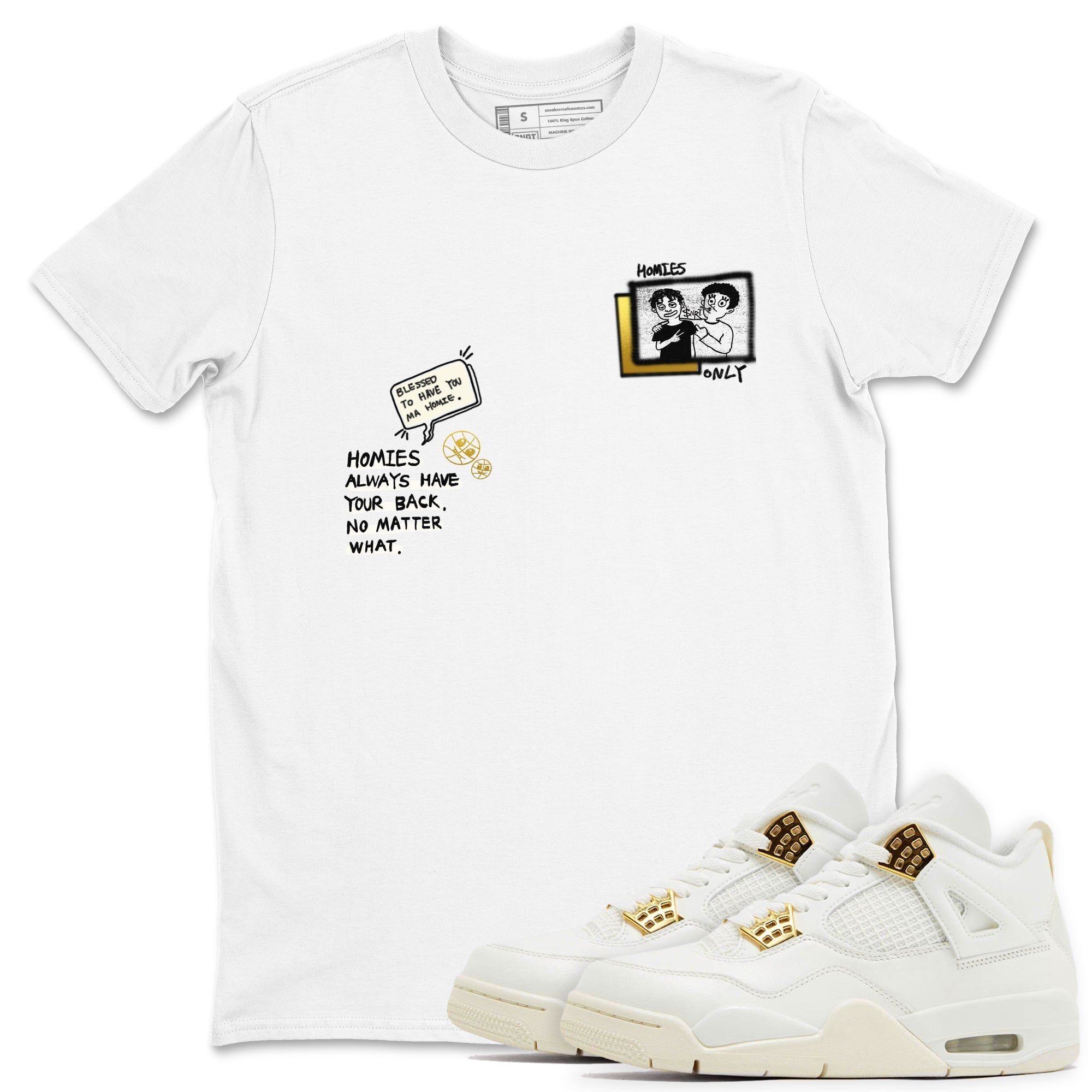 Homies Only snkmatch Tees - Air Jordan 4 Sail 2024