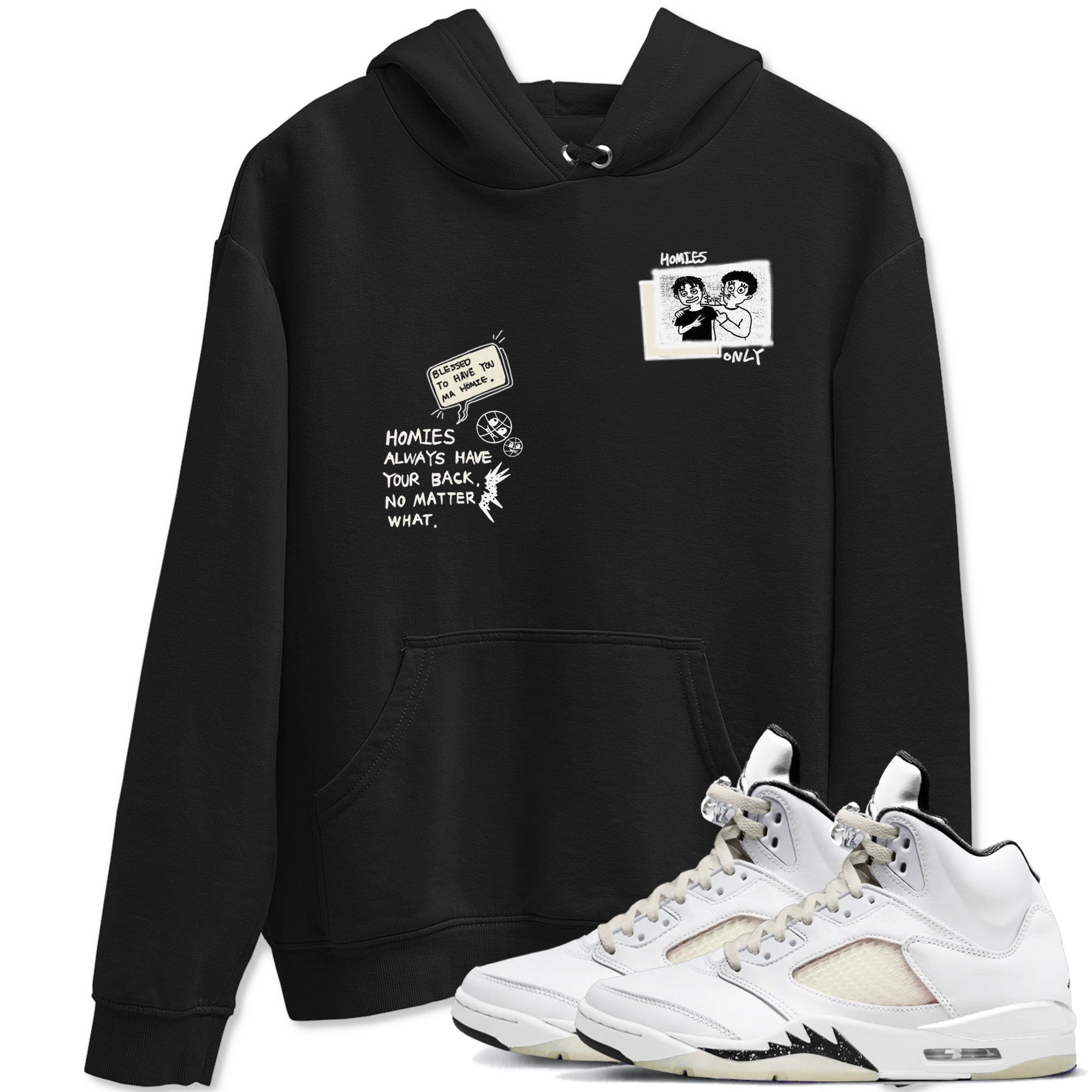 Homies Only snkmatch Tees - Air Jordan 5 Sail