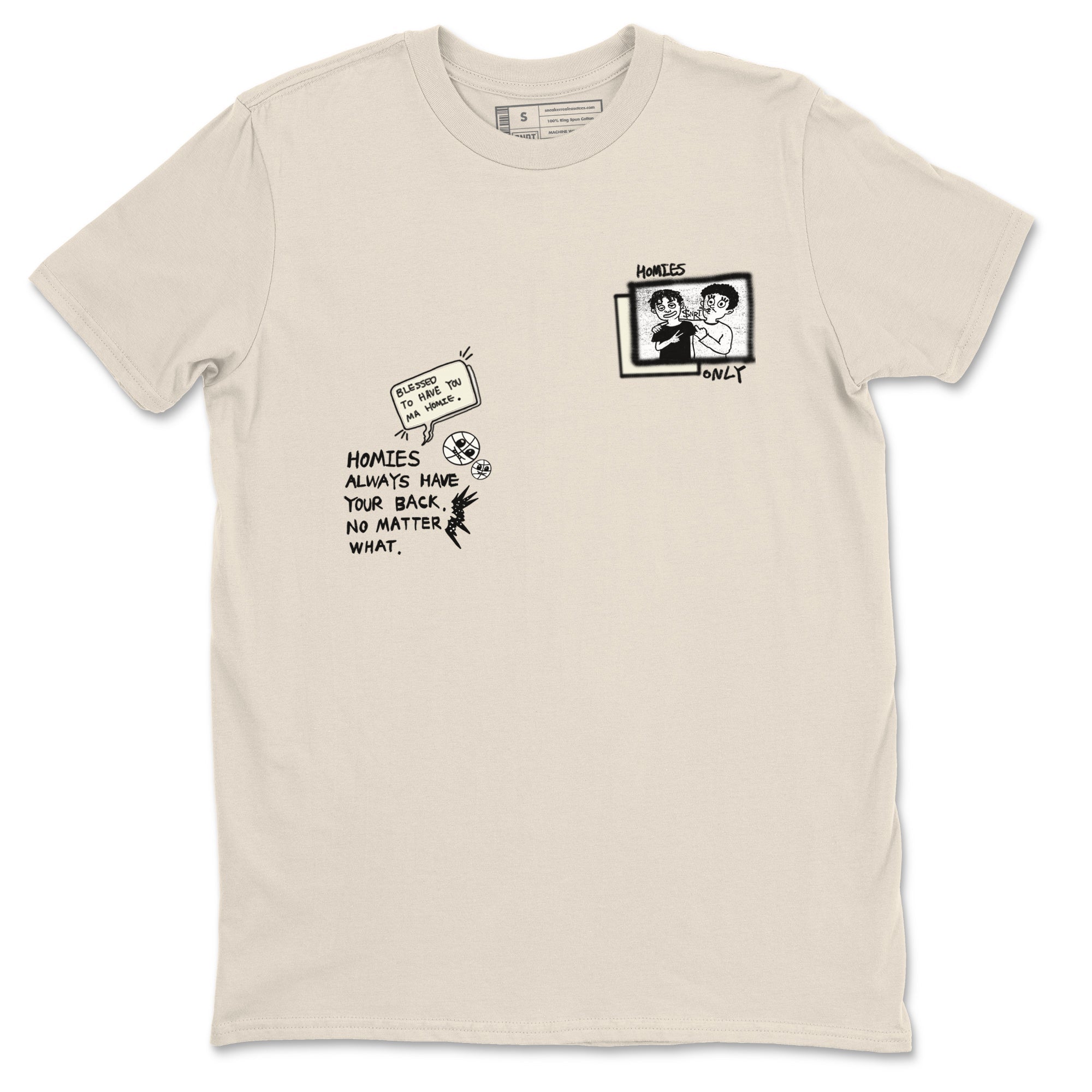 Homies Only snkmatch Tees - Air Jordan 5 Sail