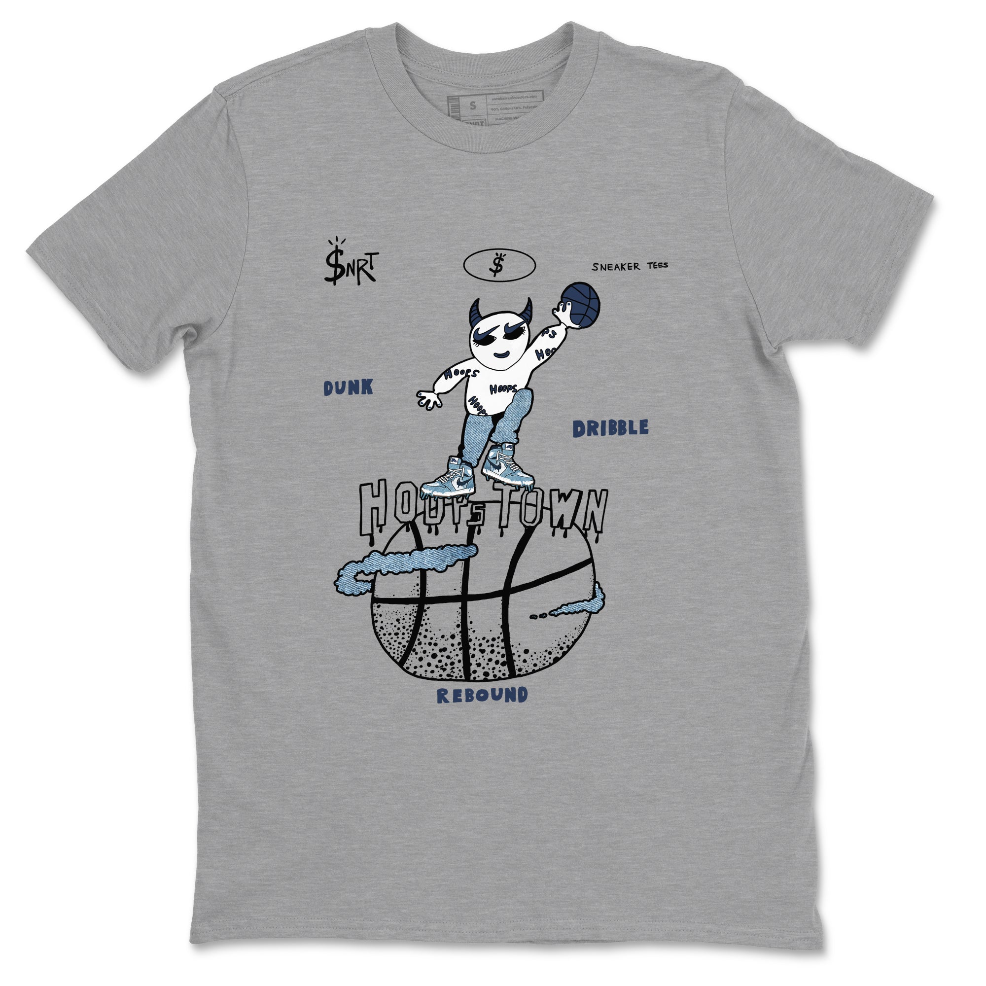 Hoops Town snkmatch Tees - Air Jordan 1 Denim