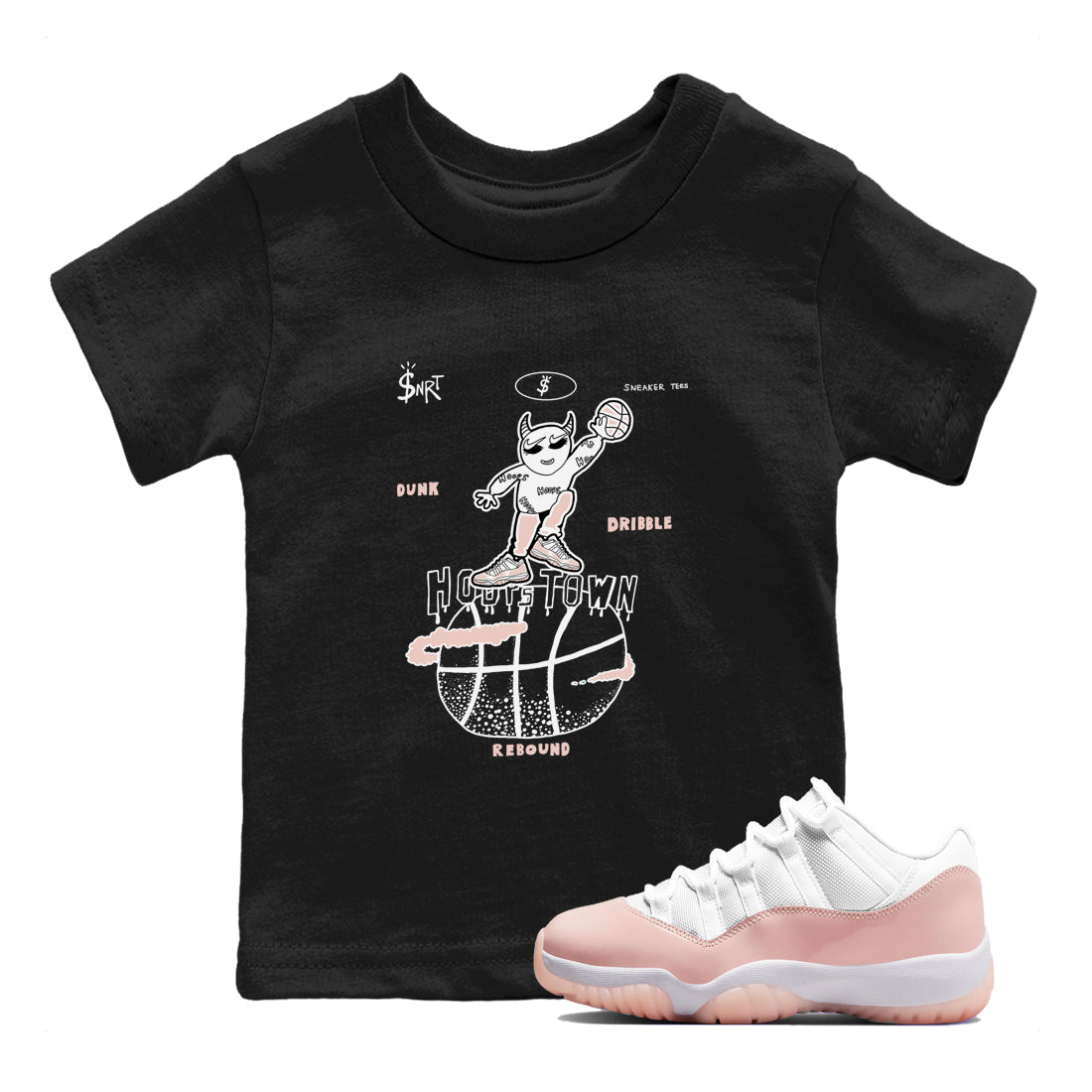 Hoops Town snkmatch Tees Kids - Air Jordan 11 Legend Pink