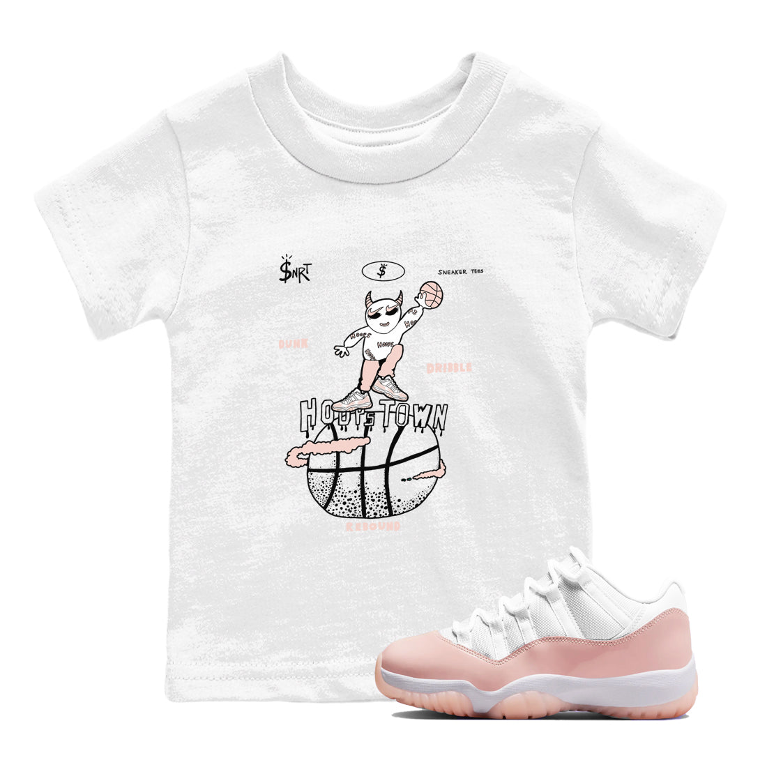 Hoops Town snkmatch Tees Kids - Air Jordan 11 Legend Pink