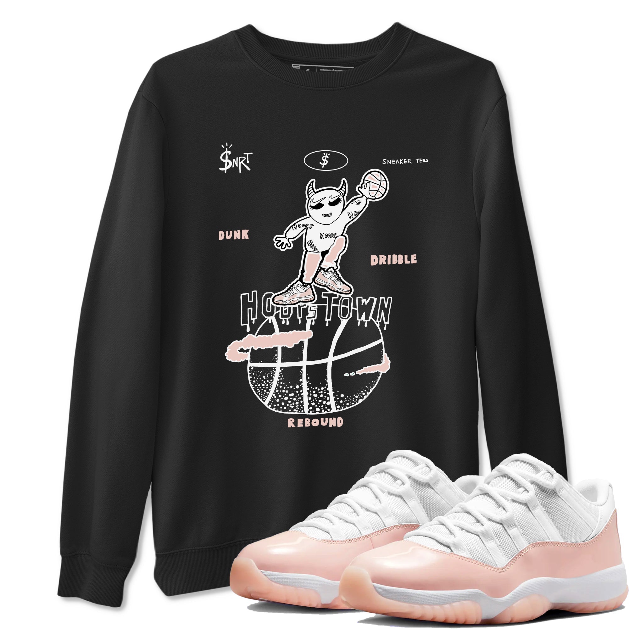 Hoops Town snkmatch Tees - Air Jordan 11 Legend Pink