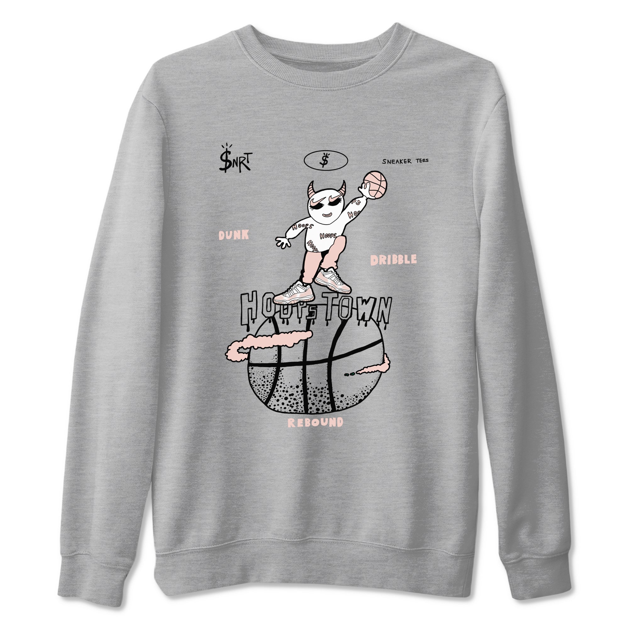 Hoops Town snkmatch Tees - Air Jordan 11 Legend Pink