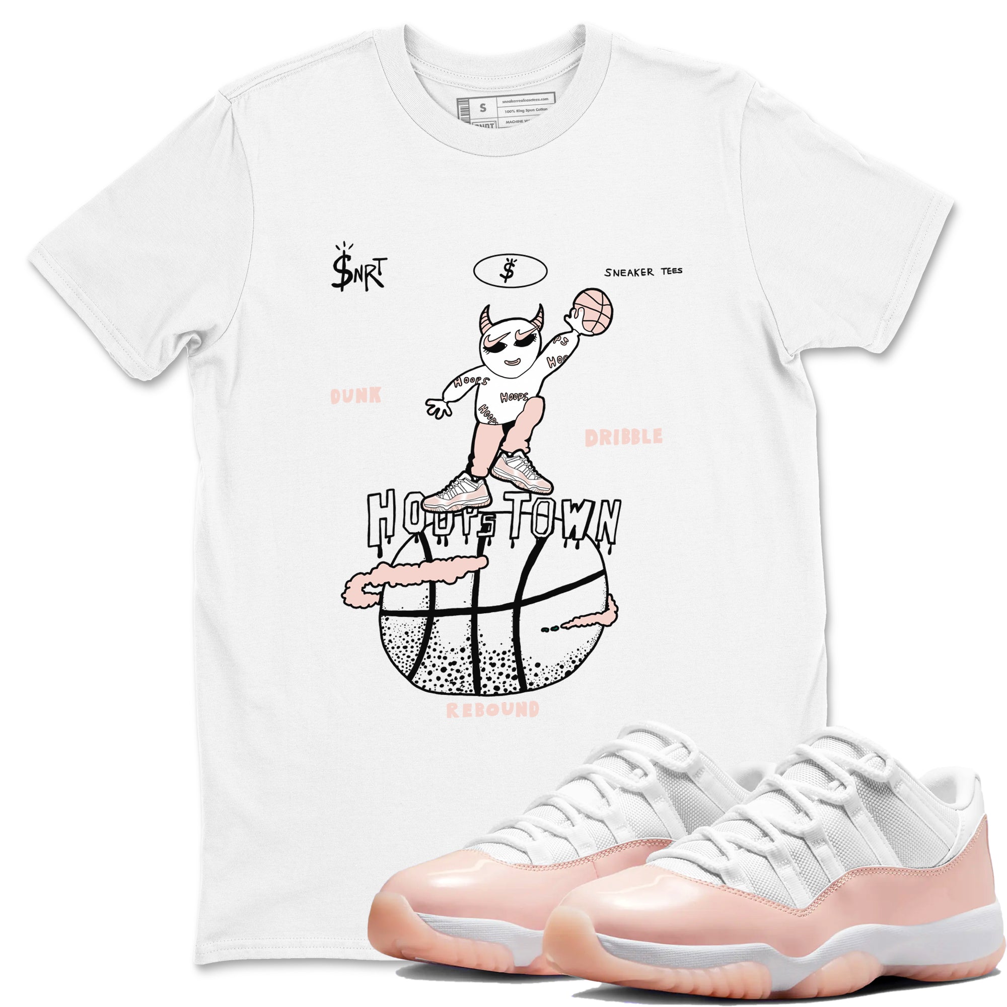 Hoops Town snkmatch Tees - Air Jordan 11 Legend Pink