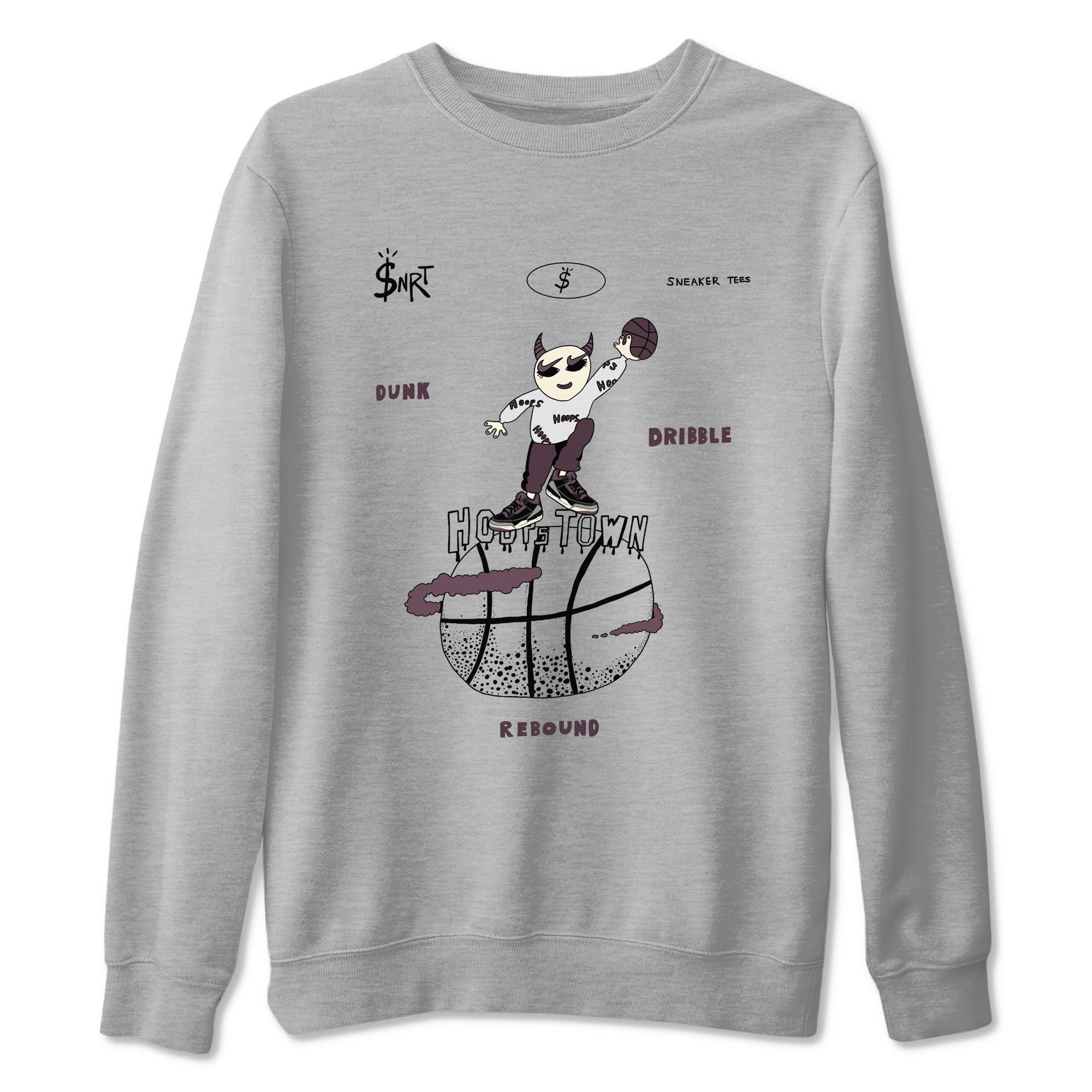 Hoops Town snkmatch Tees - Air Jordan 3 A Ma Maniere x Black