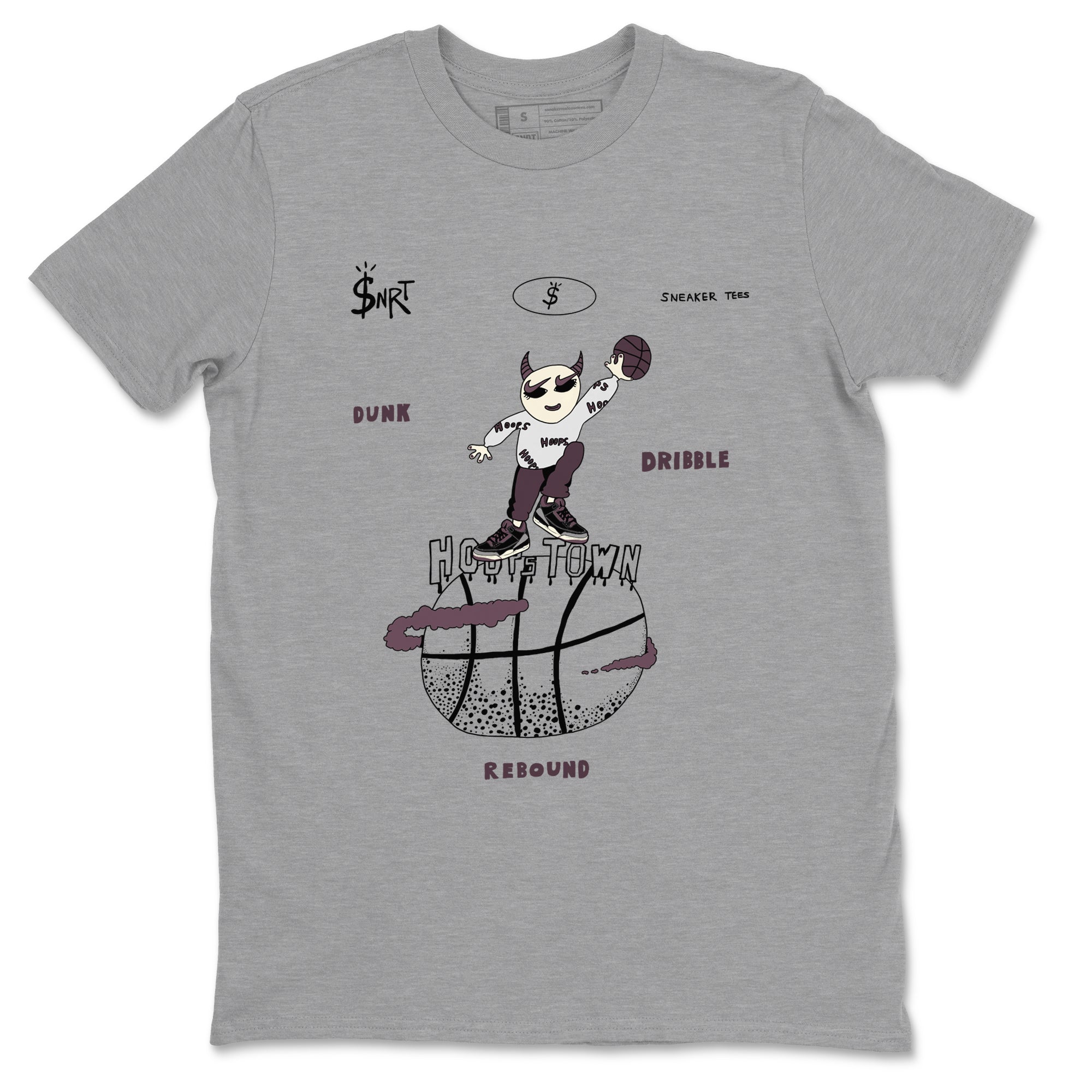 Hoops Town snkmatch Tees - Air Jordan 3 A Ma Maniere x Black