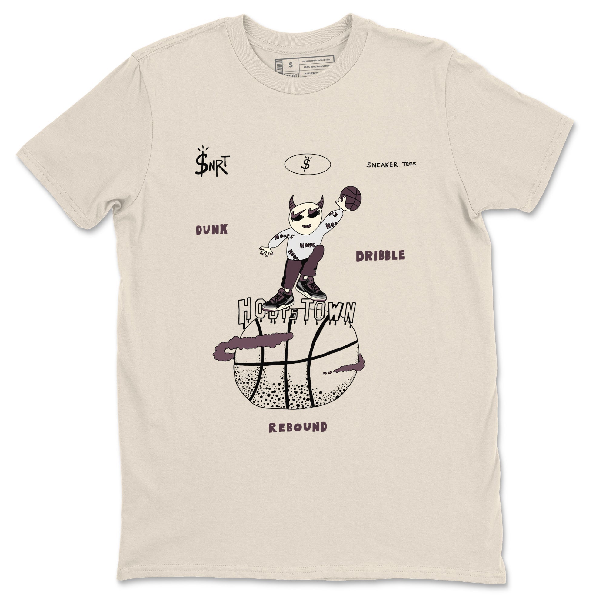 Hoops Town snkmatch Tees - Air Jordan 3 A Ma Maniere x Black