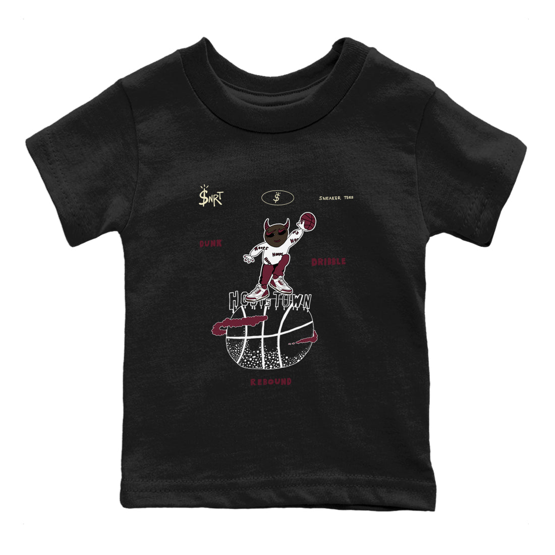 Hoops Town snkmatch Tees Kids - Air Jordan 3 A Ma Maniere x Burgundy Crush