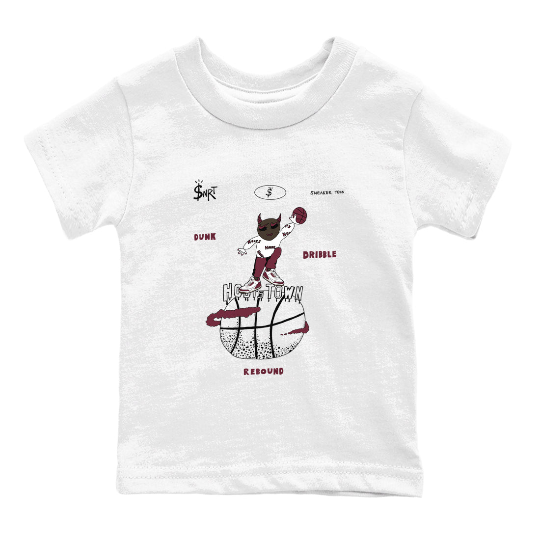 Hoops Town snkmatch Tees Kids - Air Jordan 3 A Ma Maniere x Burgundy Crush